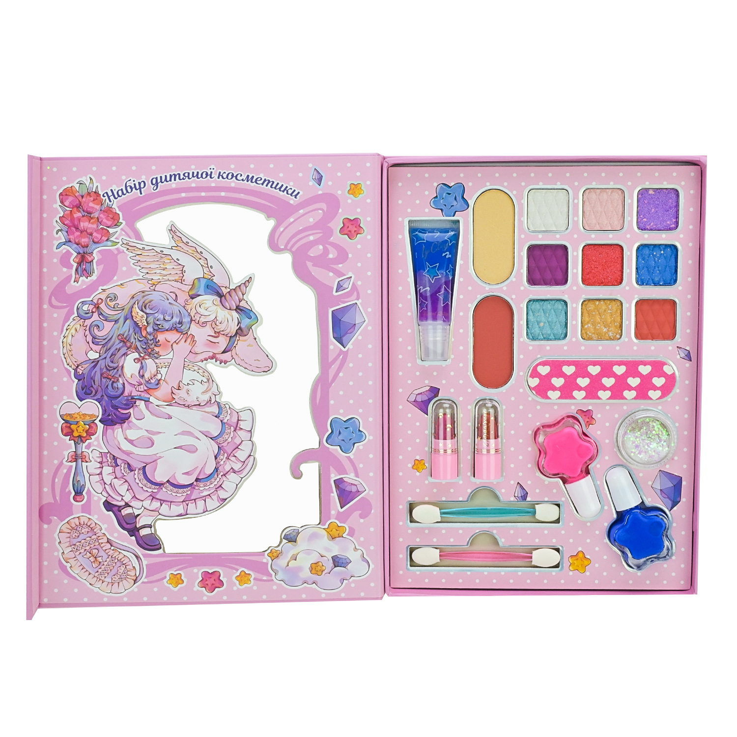 Косметика арт. VQ003 (96шт/8) лак, тііні для повік, помада короб. 16*2,3*22,2 см