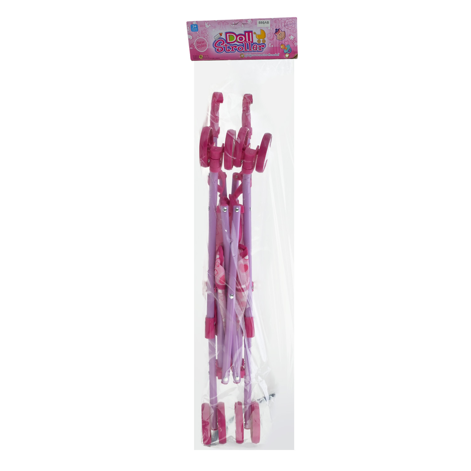 Коляска-тростина арт. 9302W (LM-20M) (24шт/2)метал.складна,8 коліс,поворот.колеса,у пакеті 71*17,5 см