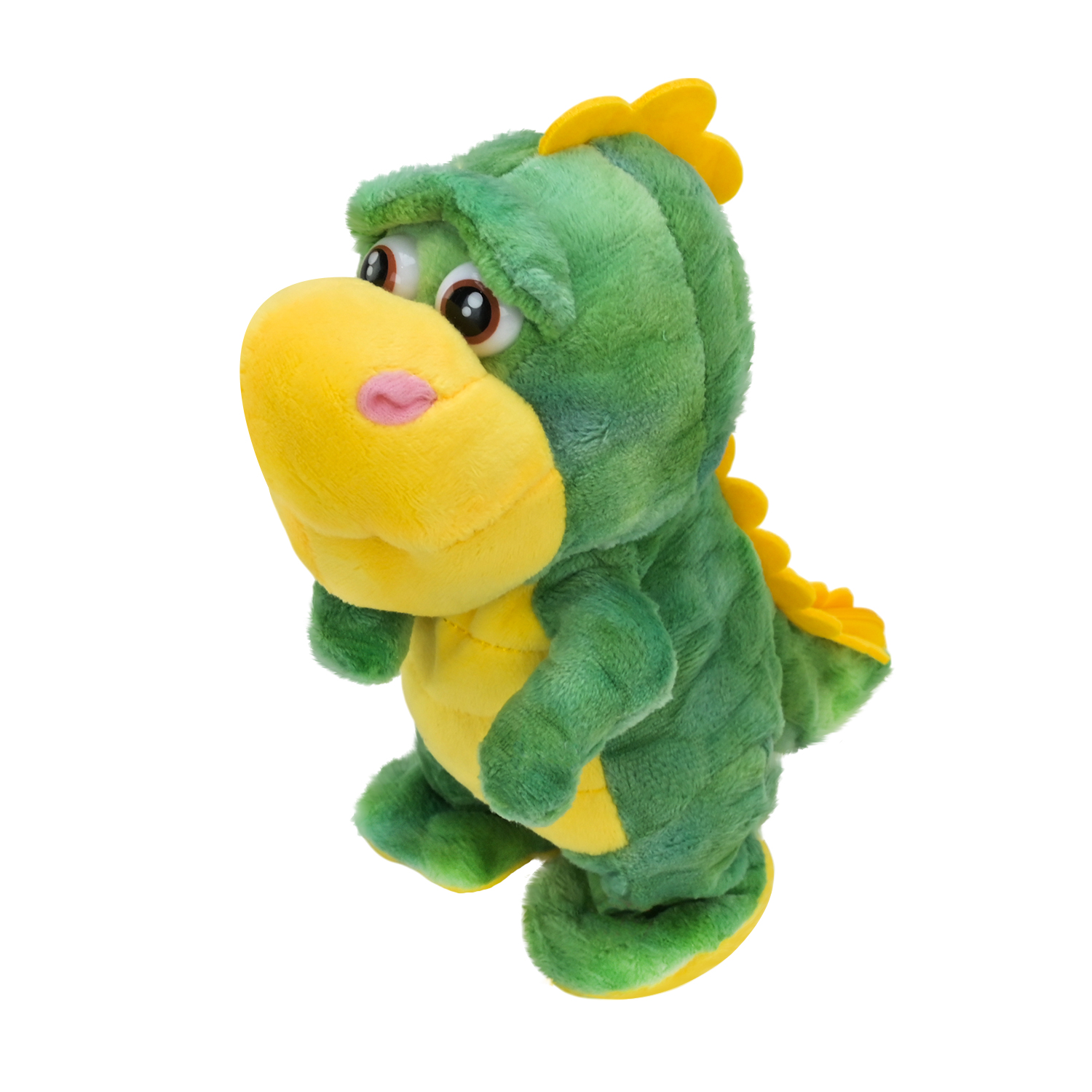 М'яка інтерактивна іграшка арт. K15001 (120шт) дракончик, ходить, повтор голосу, 4 кольори 23*19 см