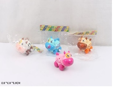 Корівка завод. арт. 6635B (480шт/2)4 кольори мікс, пакет. 8*6*5см