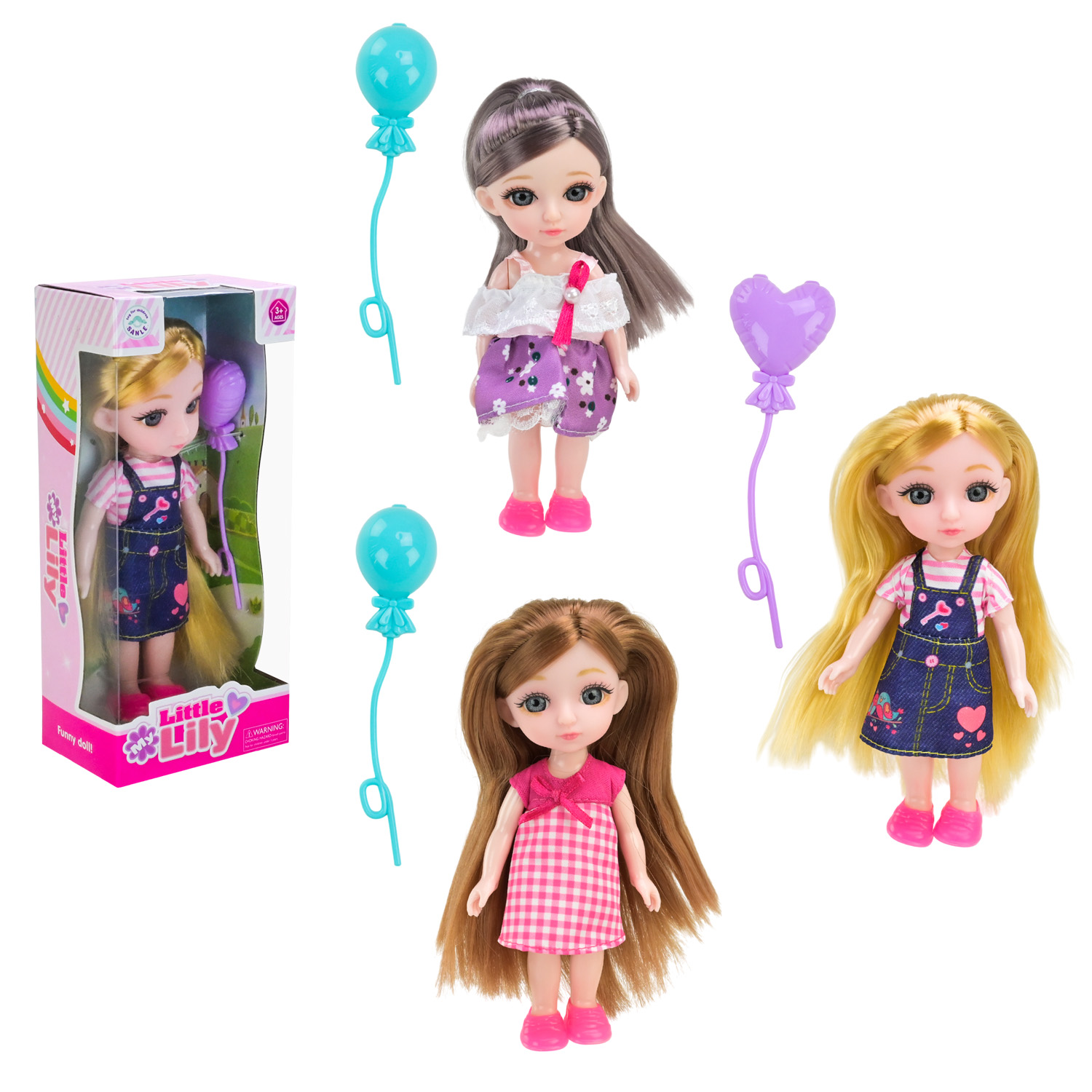 Лялька мал. арт. 69022 (192шт/2) мікс 3 вида короб. 18*8*5,5 см, р-рляльки 16 см