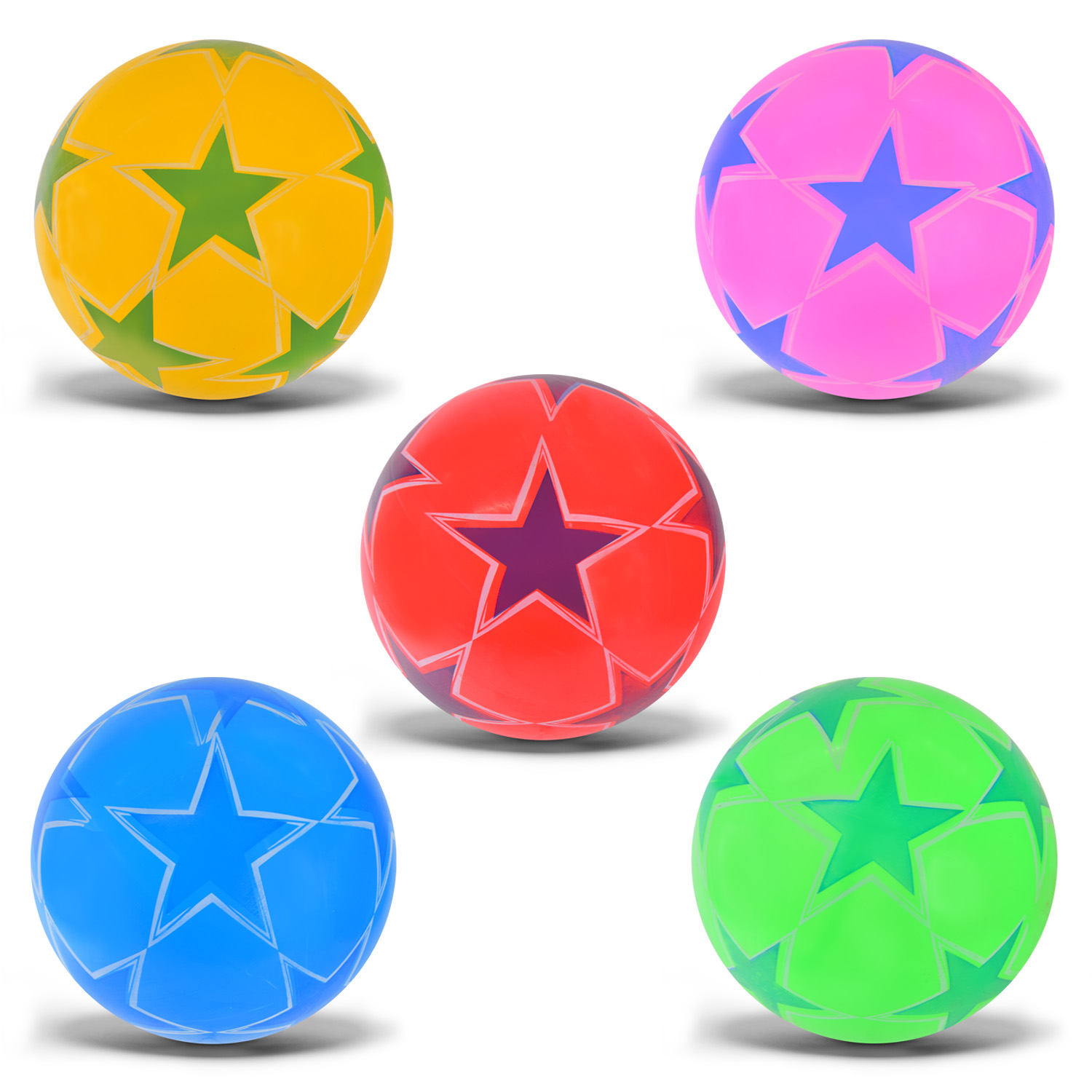 М'яч гумовий арт. RB20302 (500шт) 9", 60 грам, 5 кольорів