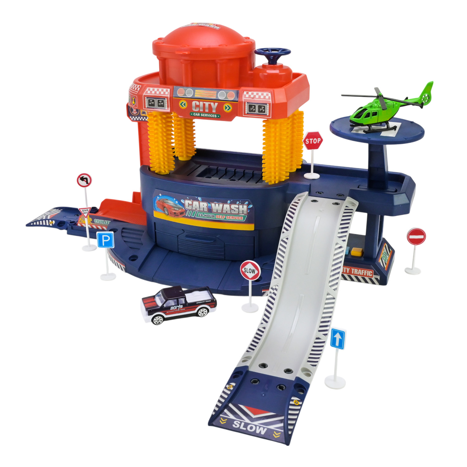 Паркінг арт. 660-A319 (18шт/2) батар. світло, звук, змінюється колір машинки від температури води, короб. 44*11*27см