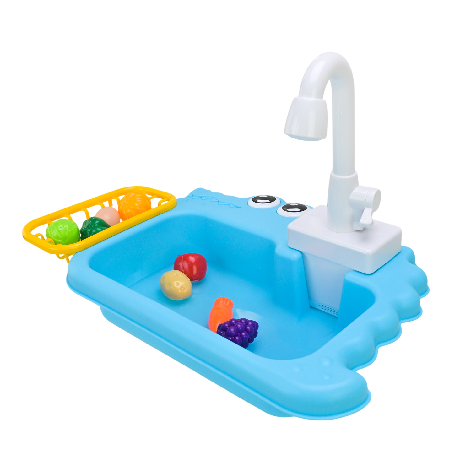 Кухня "Маленька господиня" набір арт. PL-524-301 (24шт) батар. мийка кухонна, продукти, аксес, тече вода, мікс 2 кольори короб. 35х21.5х20см