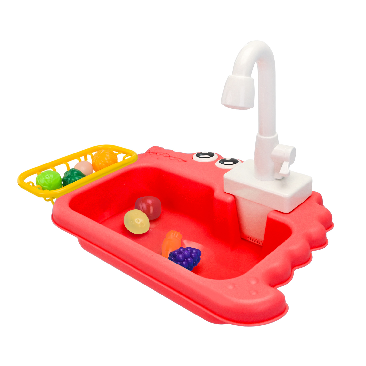 Кухня "Маленька господиня" набір арт. PL-524-301 (24шт) батар. мийка кухонна, продукти, аксес, тече вода, мікс 2 кольори короб. 35х21.5х20см