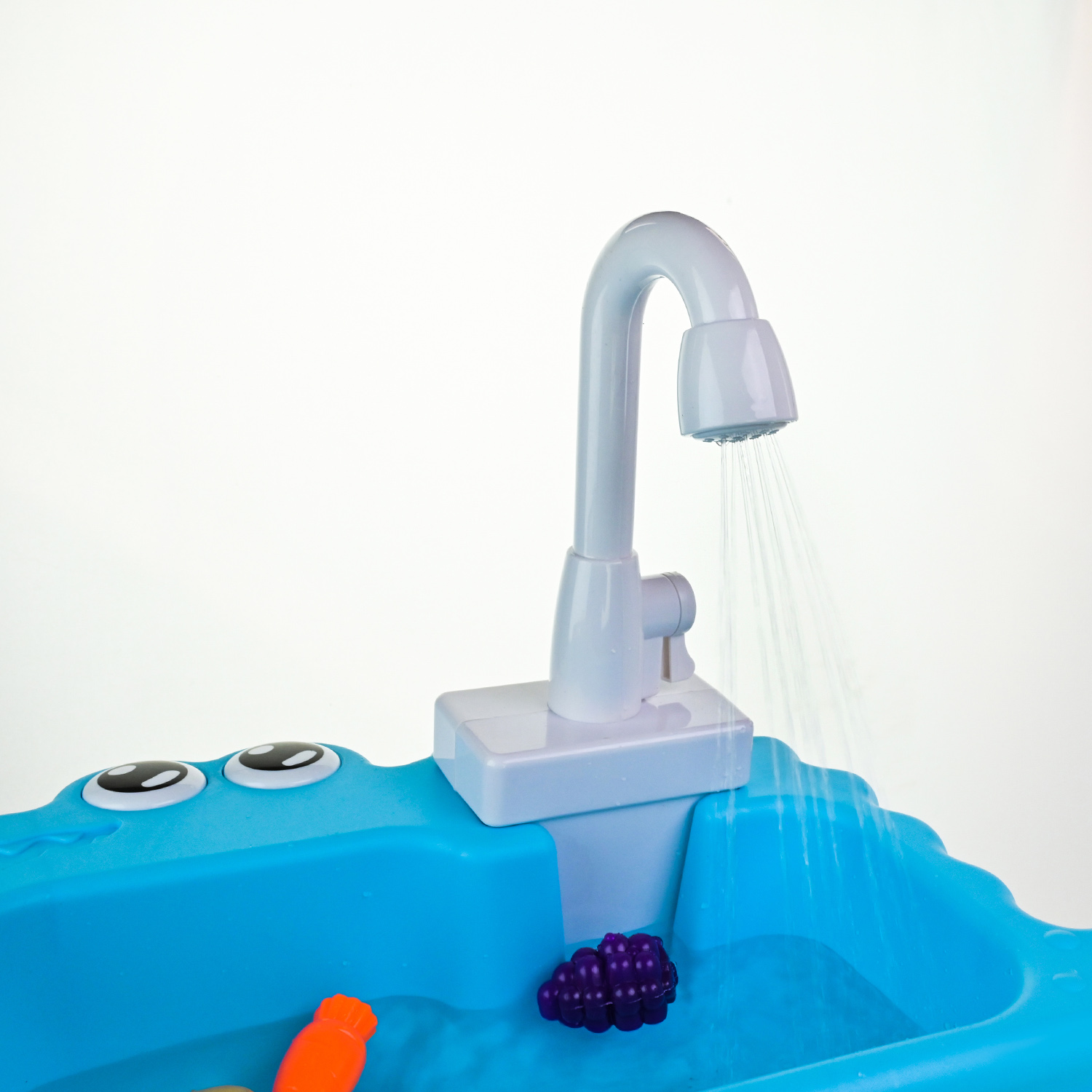 Кухня "Маленька господиня" набір арт. PL-524-301 (24шт) батар. мийка кухонна, продукти, аксес, тече вода, мікс 2 кольори короб. 35х21.5х20см