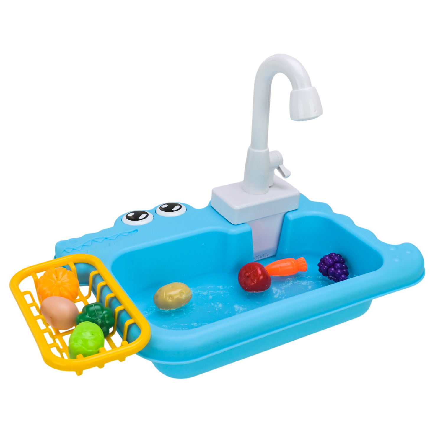 Кухня "Маленька господиня" набір арт. PL-524-301 (24шт) батар. мийка кухонна, продукти, аксес, тече вода, мікс 2 кольори короб. 35х21.5х20см