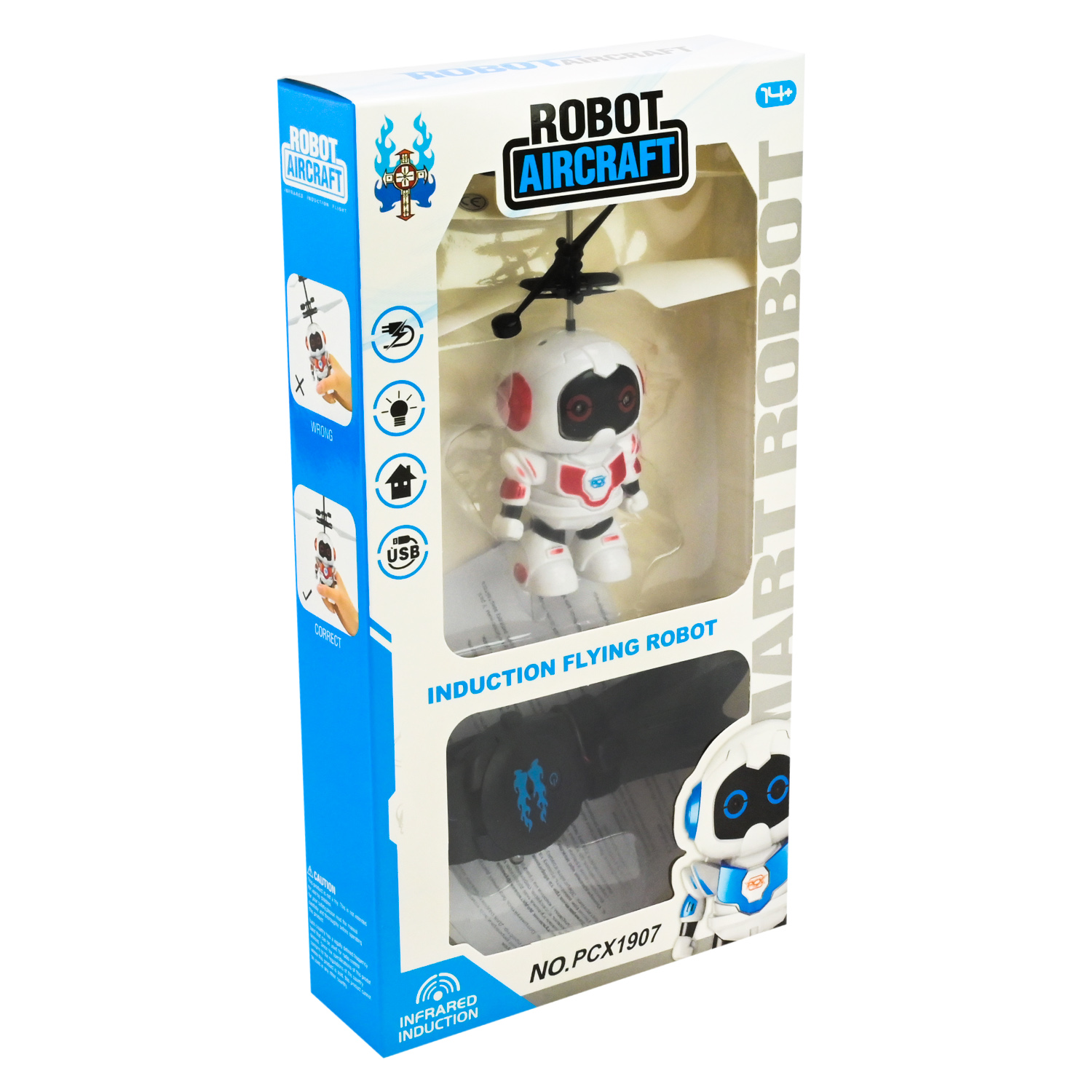 Запускачка р/к арт. PCX1907B (120шт/2) пульт керування-годинник, 2 кольра, світло, USB-зярядний пристрій, короб. 16*5*30 см