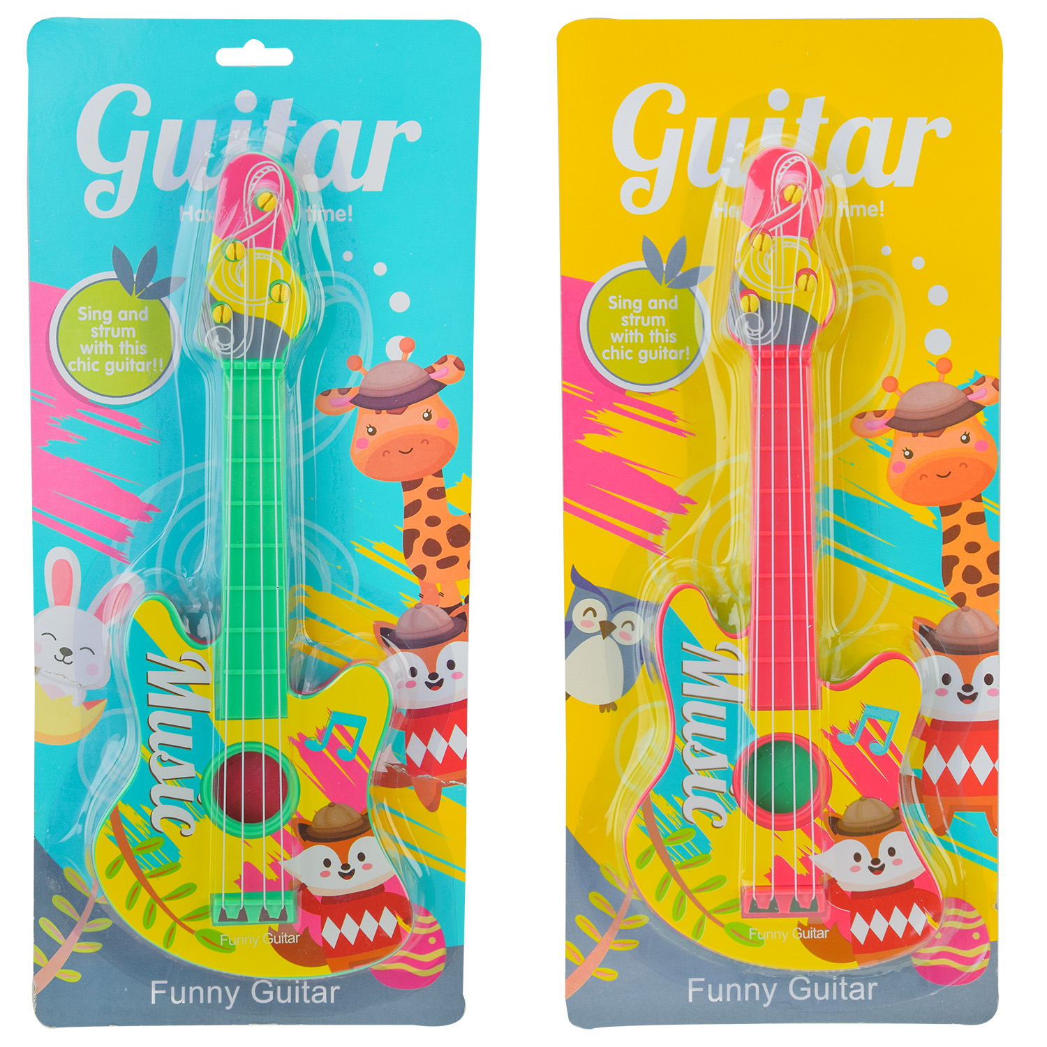 Гітара арт. 2858A (2858A -KI) (192шт/2) 3 види мікс, планшет 34,5*15*3,5см