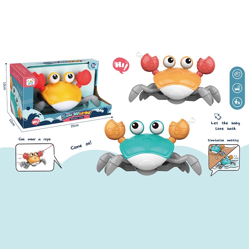 Іграшка для купання арт. HN1663-5 (72шт) 2 кольори мікс, рух на суші та у воді: крабик може плавати у ванні та повзати по підлозі.короб. 25*12*13см