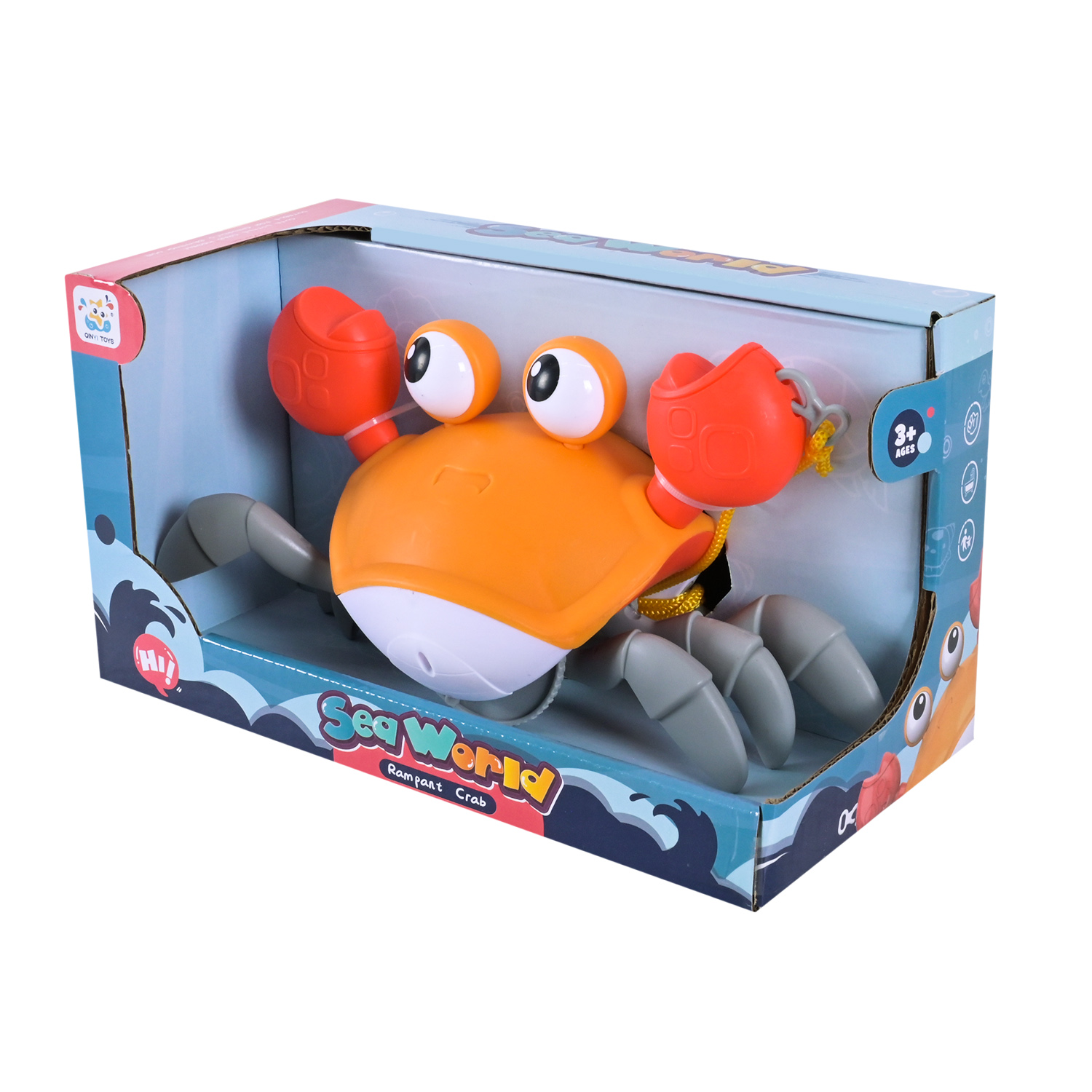 Іграшка для купання арт. HN1663-5 (72шт) 2 кольори мікс, рух на суші та у воді: крабик може плавати у ванні та повзати по підлозі.короб. 25*12*13см