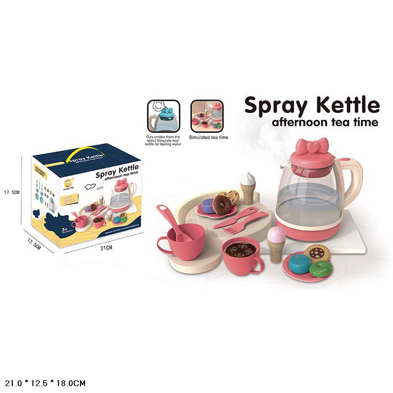 Побутова техніка арт. 925 (36шт/2) батар. мікс 2 види, чайник, пара, світло, звук короб. 21*12*18см