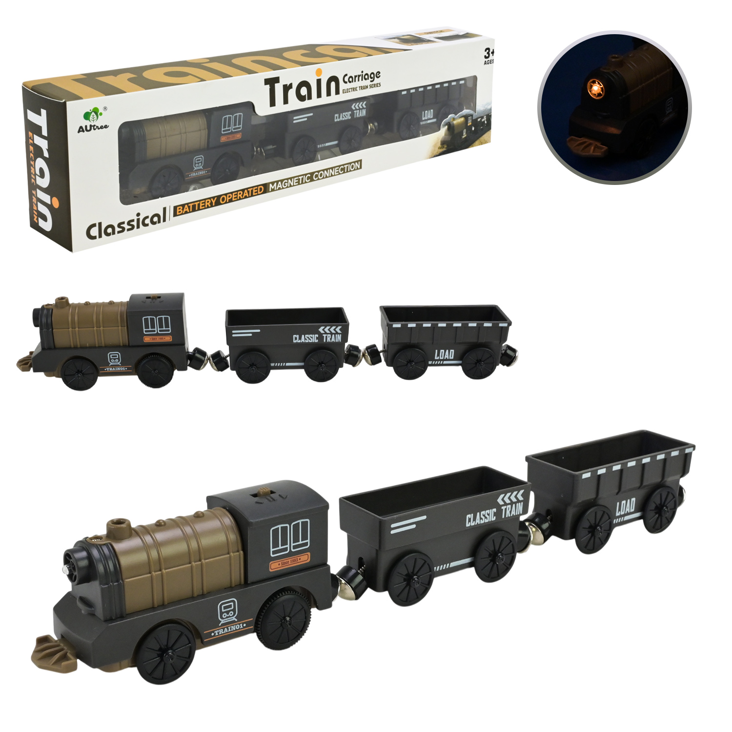 Поїзд батар арт.AU8880 (120шт/2) магніт.вагончики у коробці 34,6*8,1*5см