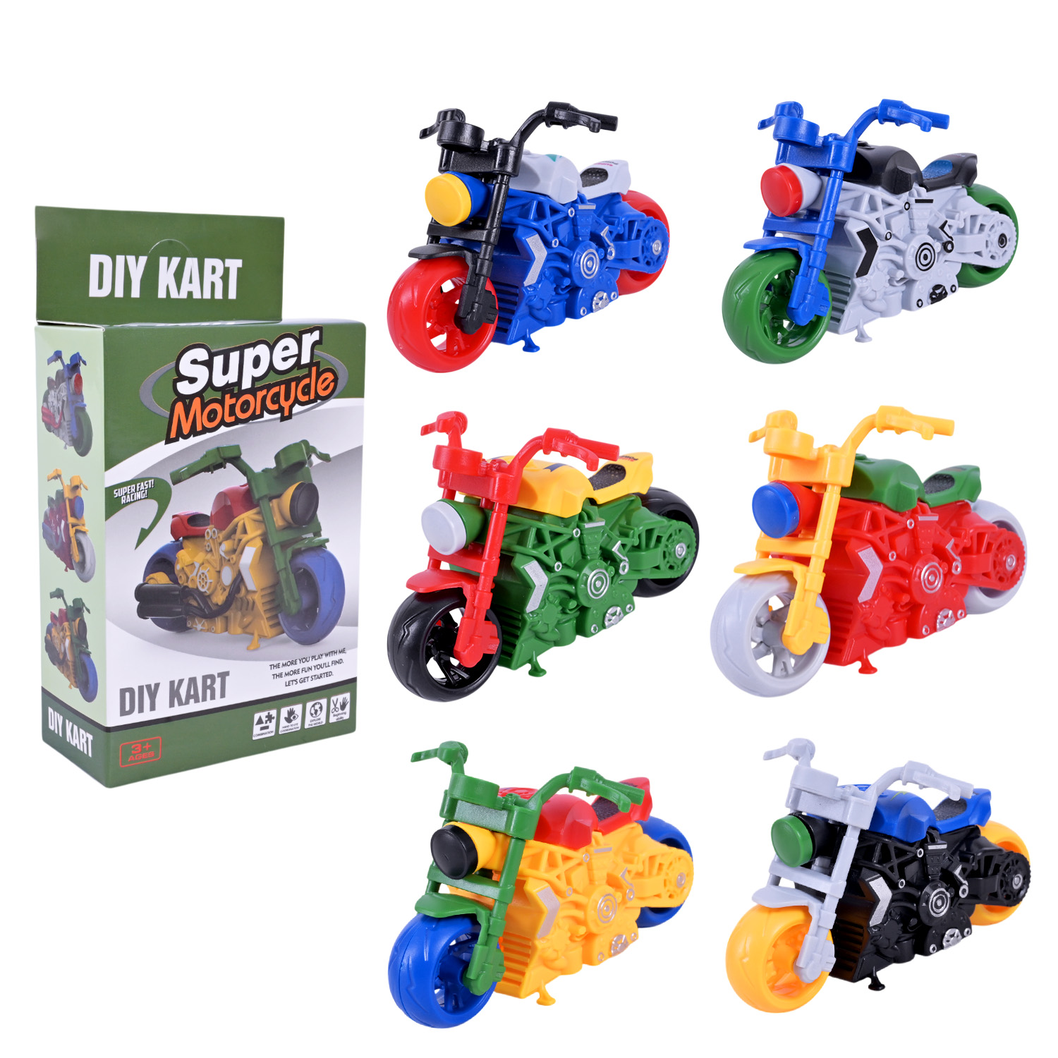 Збірна модель арт.589-19 (720шт/2) мотоцикл,6 кольорів у коробці 11,5*6*5см