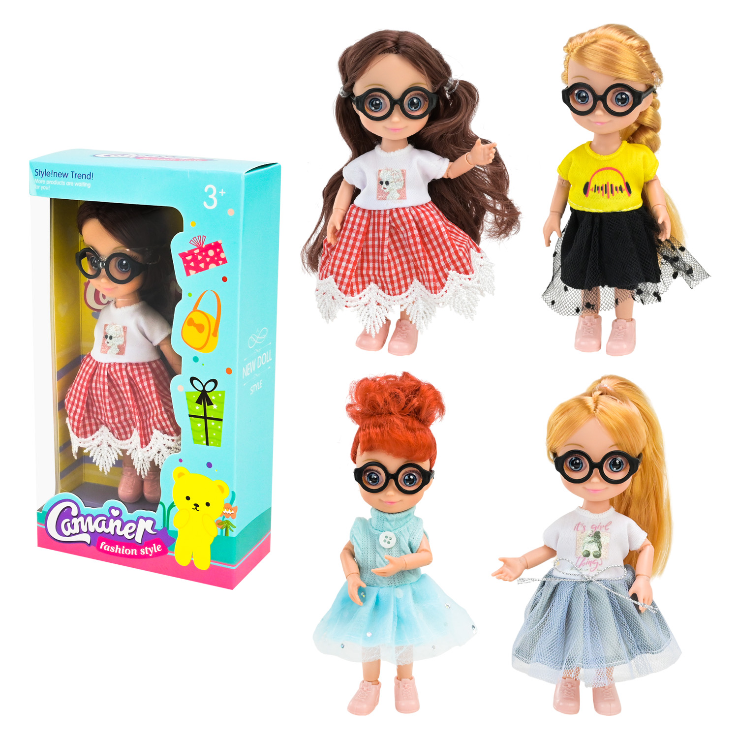 Лялька арт. KQ118A (192шт/2) мал, у наборі, мікс 4 види, аксес короб. 21*11*5см