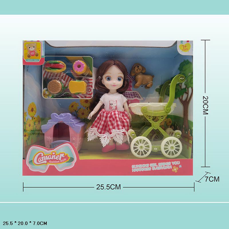 Лялька арт. KQ125A (60шт/2) мал, у наборі, мікс 2 види, аксес короб. 25*7*20см