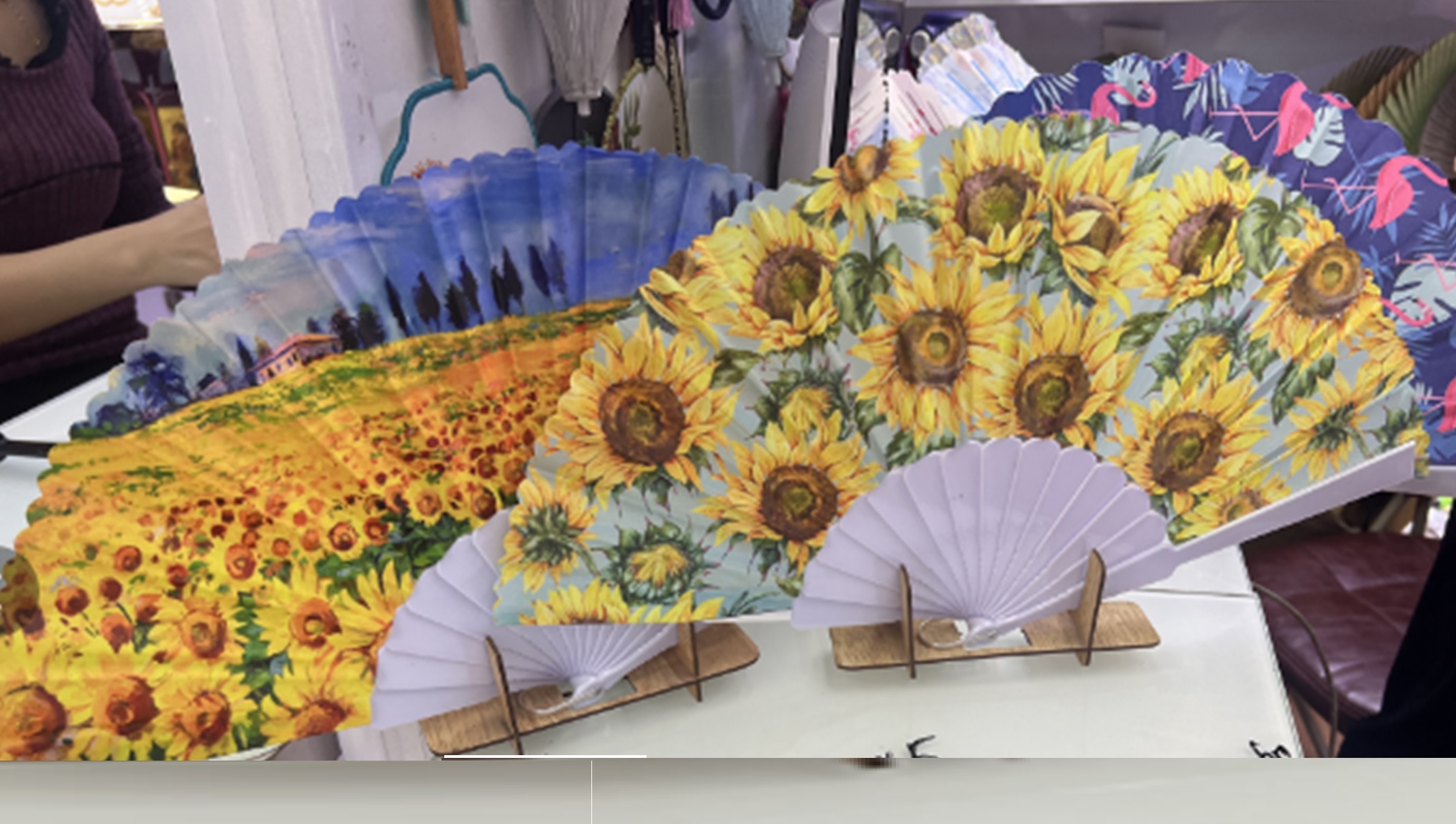 Аксесуар віяло арт. C2821 (200т) Соняшники 6 мікс