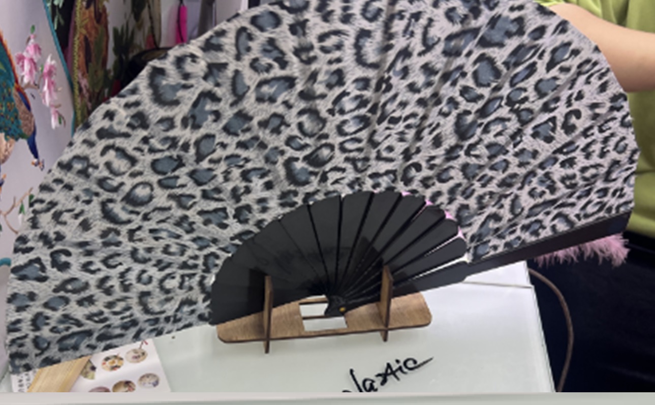 Аксесуар віяло арт. C2827 (200шт) леопард 6 мікс