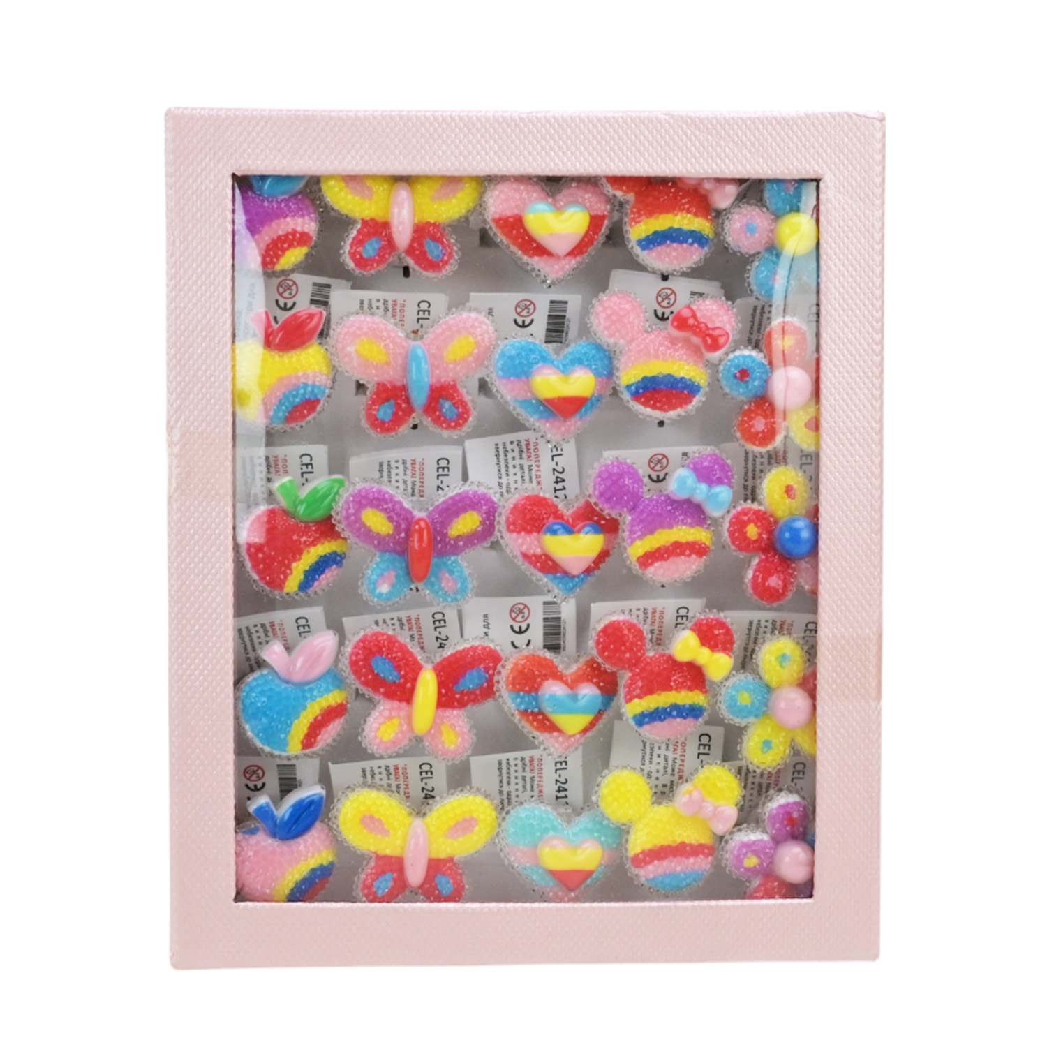 Аксесуари для дівчат арт. CEL-2412 (20шт) батар. мікс видів, кільця зі світлом,( ціна за коробку 25шт) короб. 20*15*3см