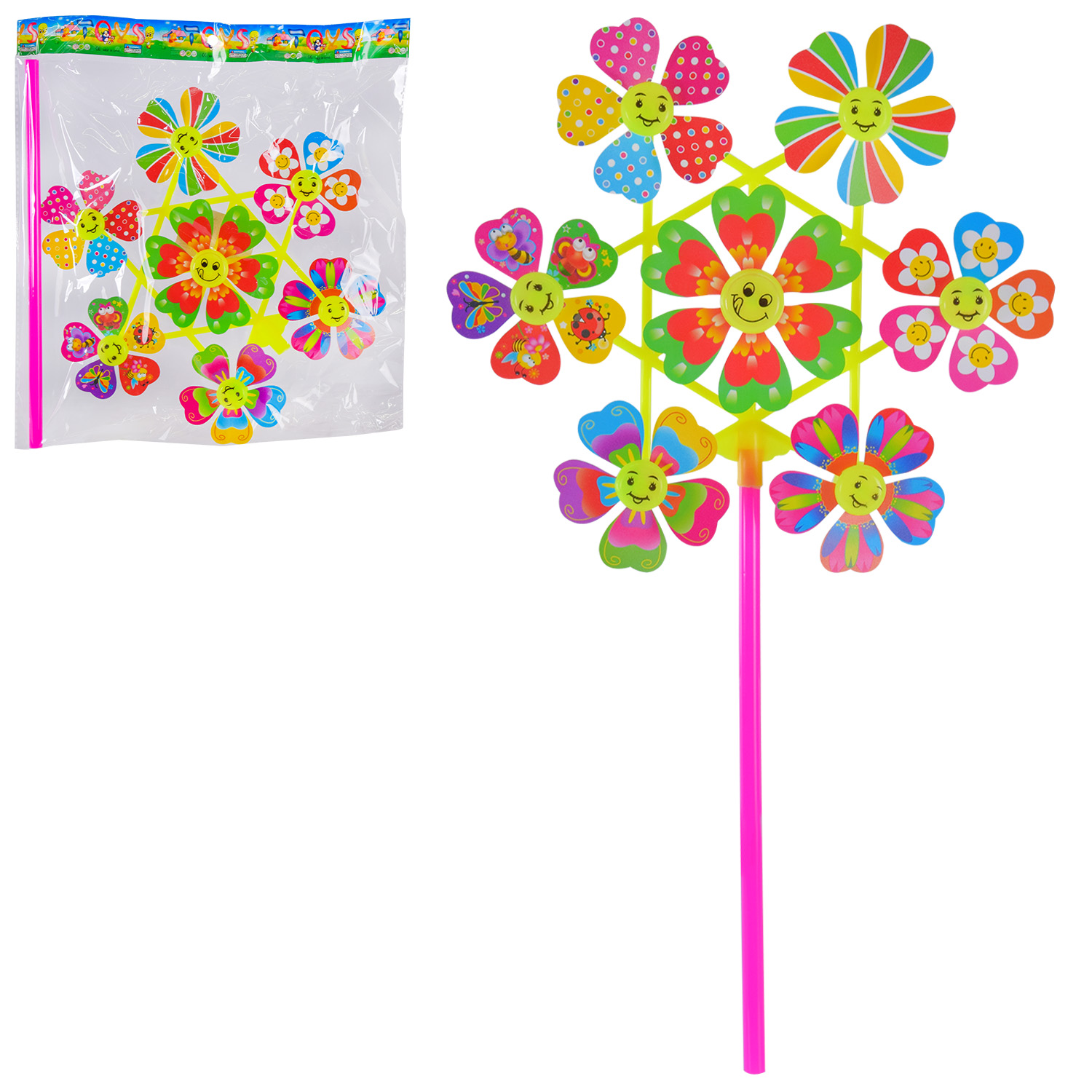 Вітрячок арт. V2202 (200шт/2) 7 квіток, 28 см пакет