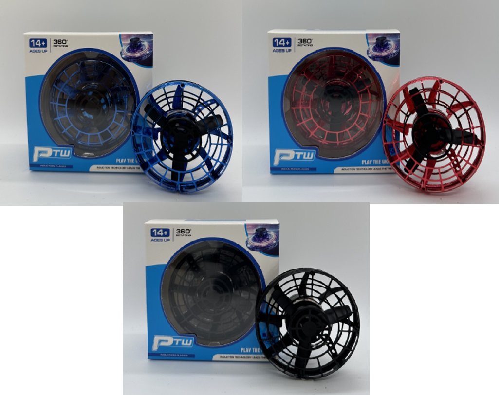 Запускачка арт. 818 (60шт/2) Літаюча спинер сфера, USB-зярядний пристрій, 3 кольри, 360*, світло, короб. 11.5*11.5*5см