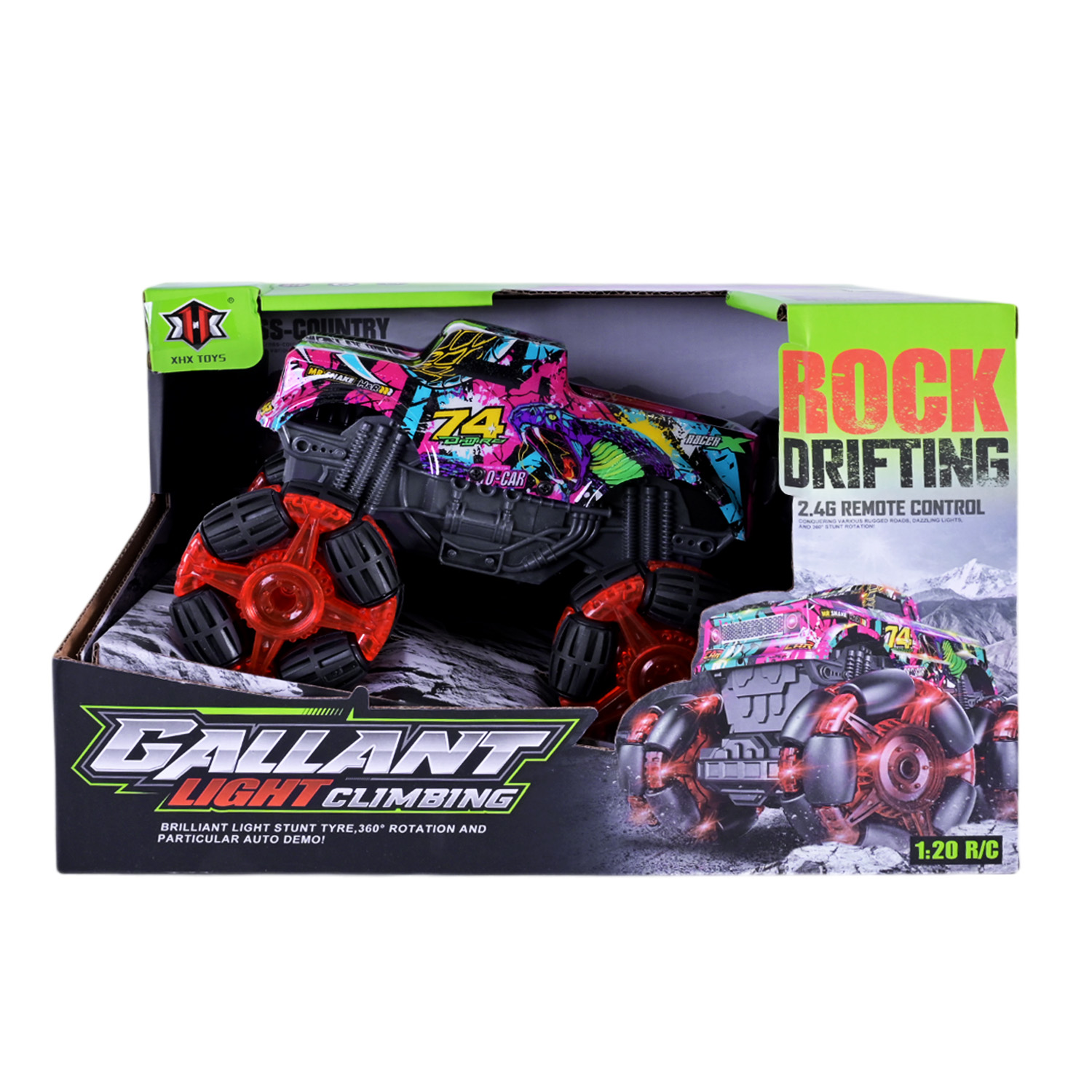 Машина р/к арт. 000-034 (36шт/2) акум.,2кольори, світло, usb-зарядка, короб. 26,5*17*16,8см