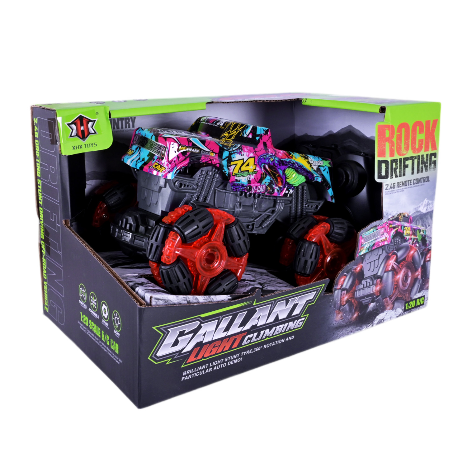 Машина р/к арт. 000-034 (36шт/2) акум.,2кольори, світло, usb-зарядка, короб. 26,5*17*16,8см