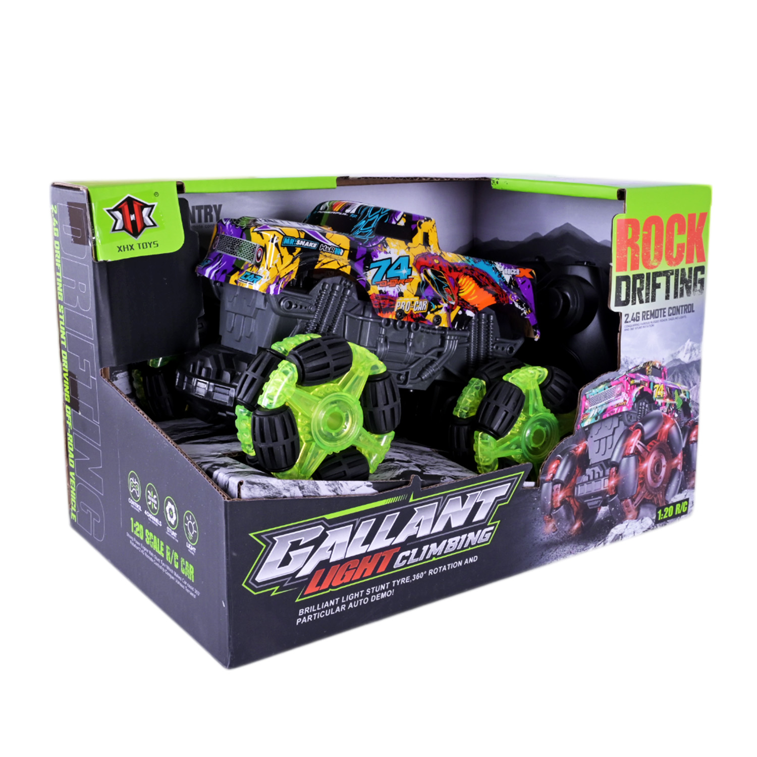 Машина р/к арт. 000-034 (36шт/2) акум.,2кольори, світло, usb-зарядка, короб. 26,5*17*16,8см