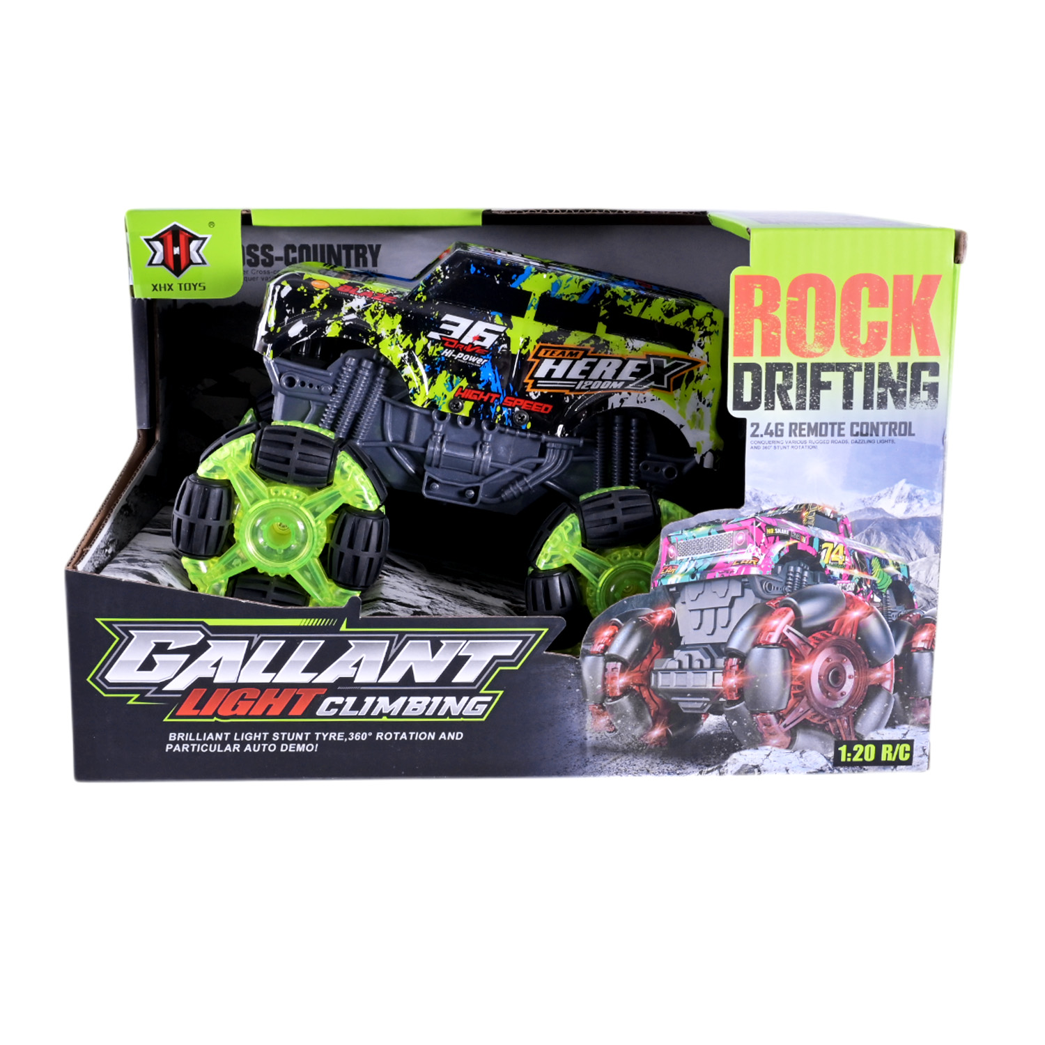 Машина р/к арт. 000-033 (36шт/2) акум.,2кольори, світло, usb-зарядка, короб. 26,5*17*16,8см