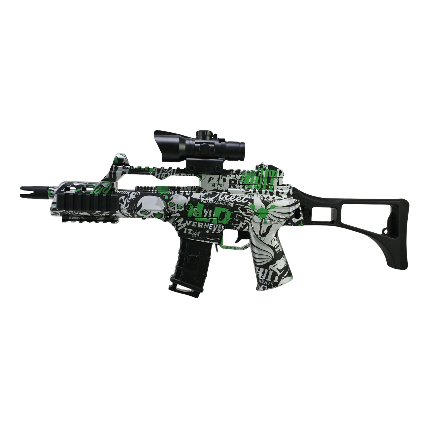 Автомат акум. арт. 1613-3 (36шт/2) стріляє гел.кулями,у коробку.