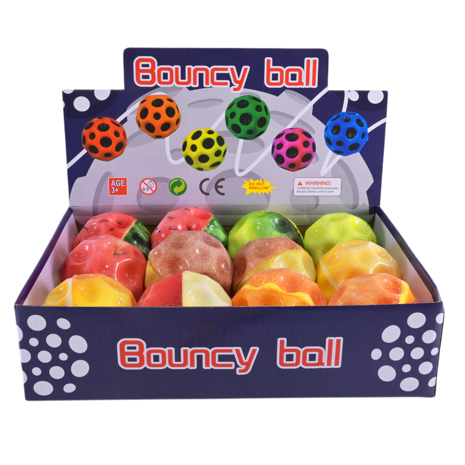 Пострибунчик арт. PR2442 (384шт) Graviti ball 6 см світиться 12 шт в дисплеї