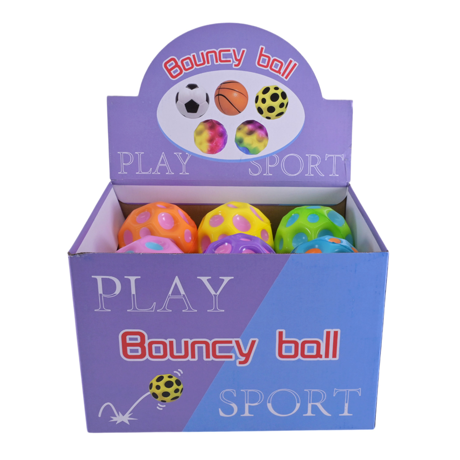 Пострибунчик арт. PR2449 (192шт) Graviti ball 8 см світиться 12шт в дисплеї