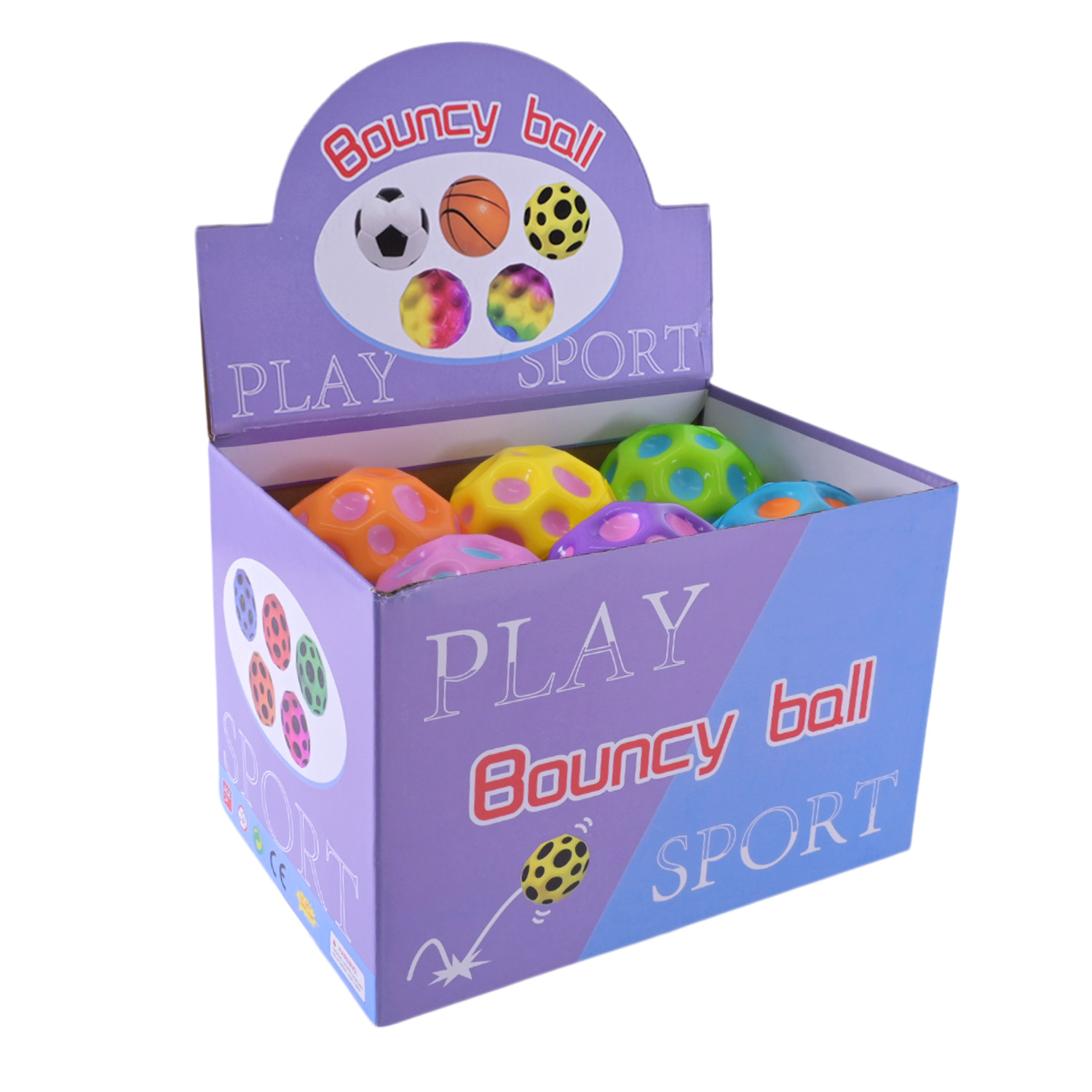 Пострибунчик арт. PR2449 (192шт) Graviti ball 8 см світиться 12шт в дисплеї