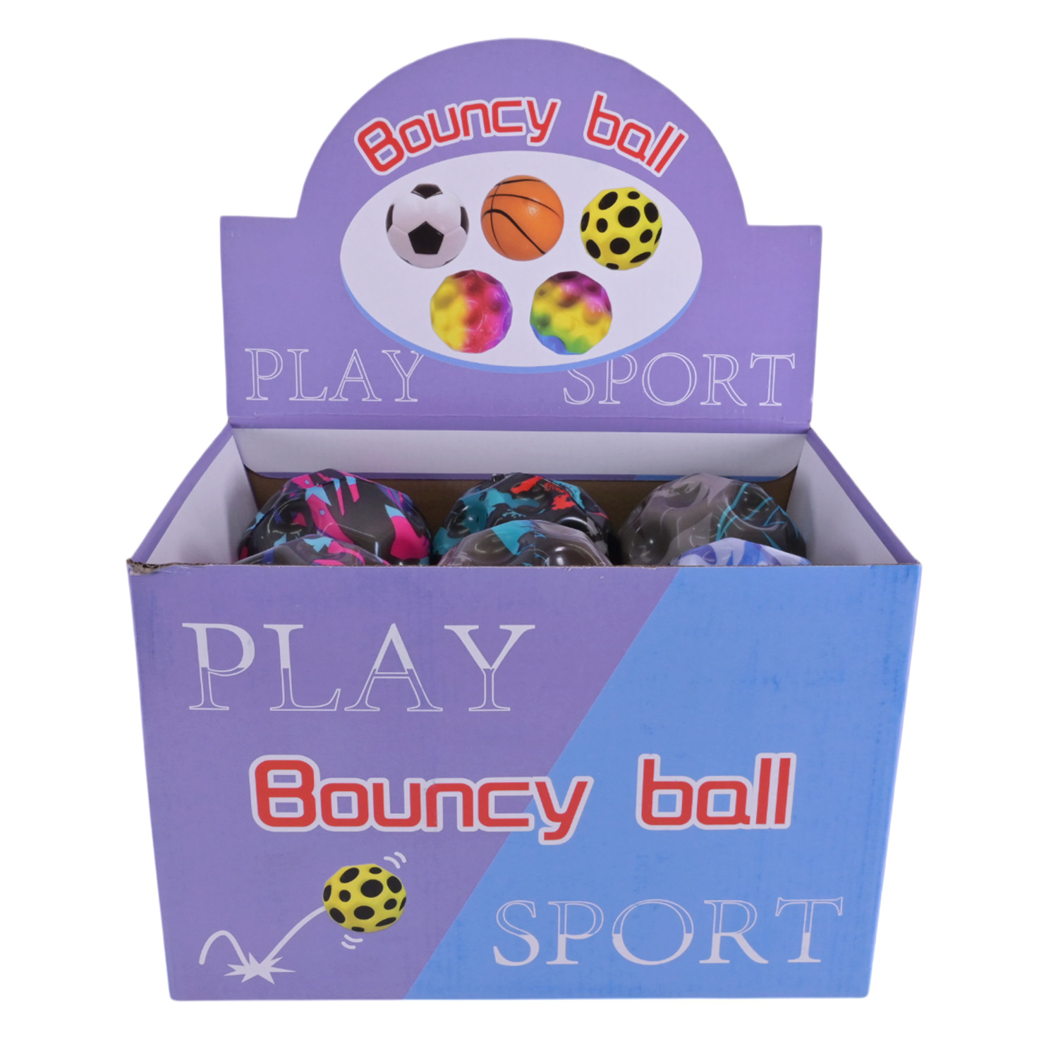 Пострибунчик арт. PR2450 (192шт) Graviti ball 8 см світиться 12 шт в дисплеї