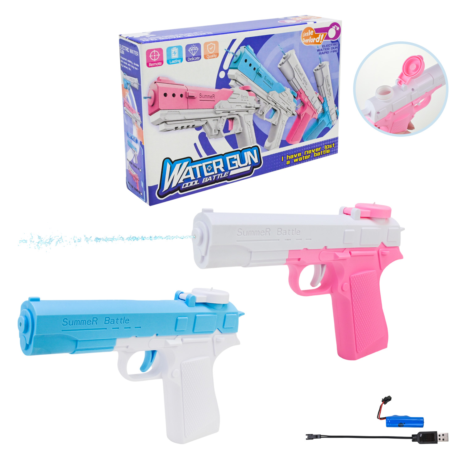 Водяний пістолет арт. L-96-1 (120шт)  2 кольори, 14,7*4,8*22,6 см в кор.