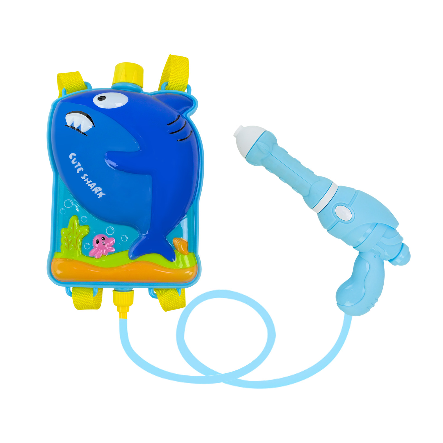 Водяний пістолет арт. M40-16 (96шт/2) рюкзак Акула на 1200 мл води,25*35 см у пакеті