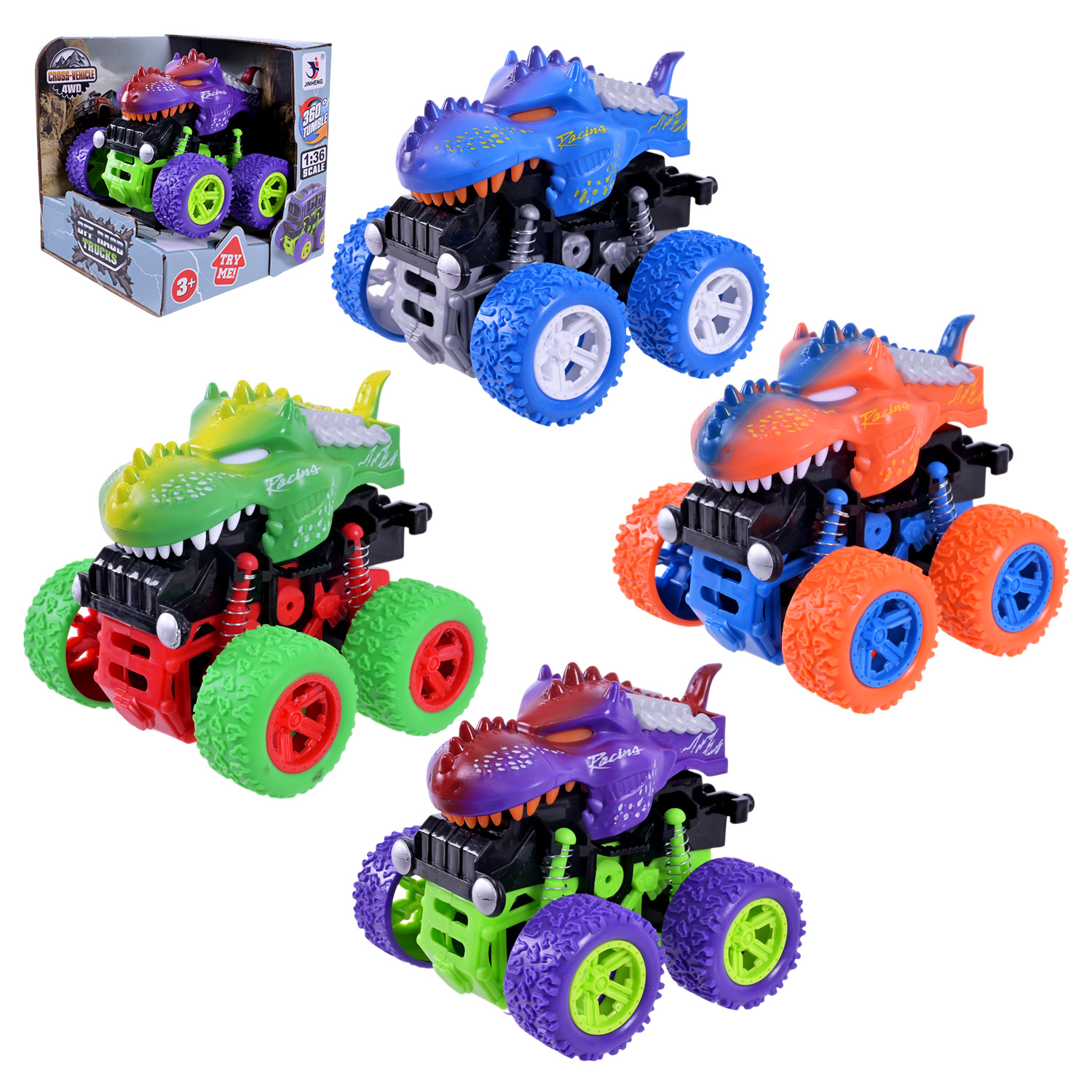 Машина арт. 1819-38A (144шт/2) 4 кольори, короб 12*11,8*10,5см