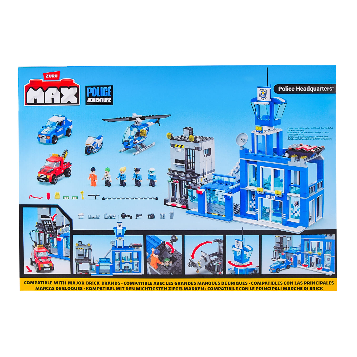 Конструктор Zuru MAX CITY Поліція арт. 83162 (6шт) 889 дет., короб.8*55*38см