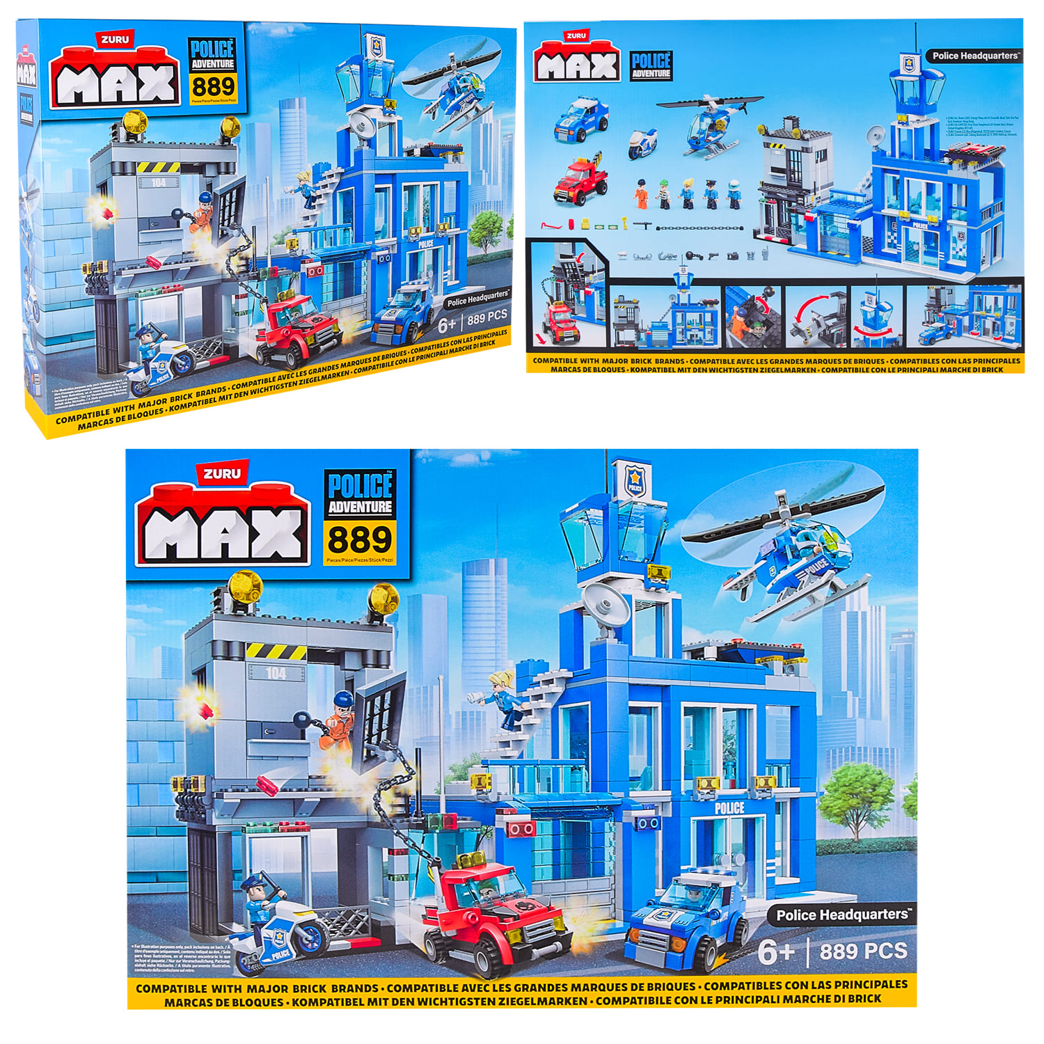 Конструктор Zuru MAX CITY Поліція арт. 83162 (6шт) 889 дет., короб.8*55*38см