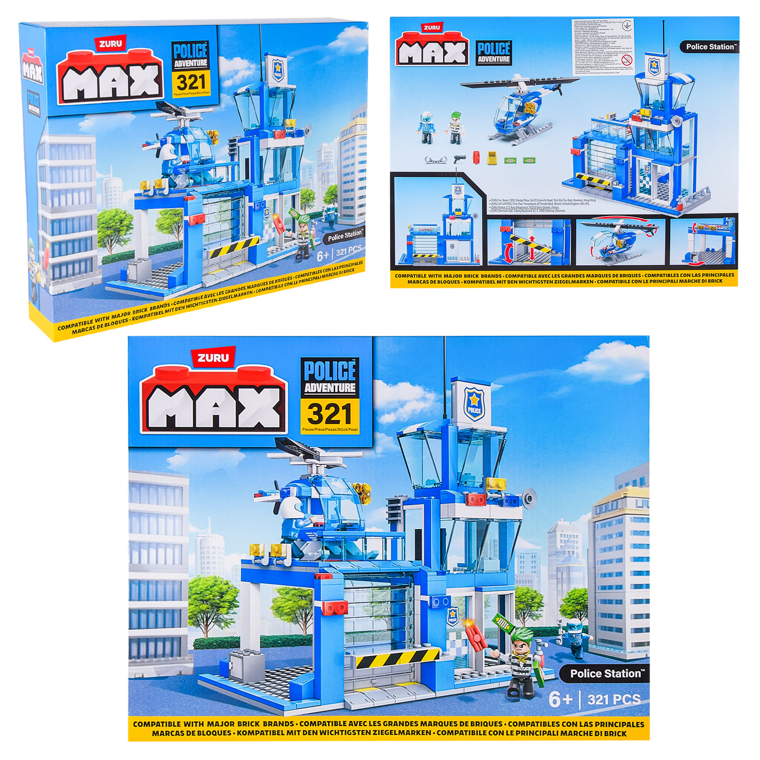 Конструктор Zuru MAX CITY Поліція арт. 83163 (12шт) 321 дет., короб.8*55*38см