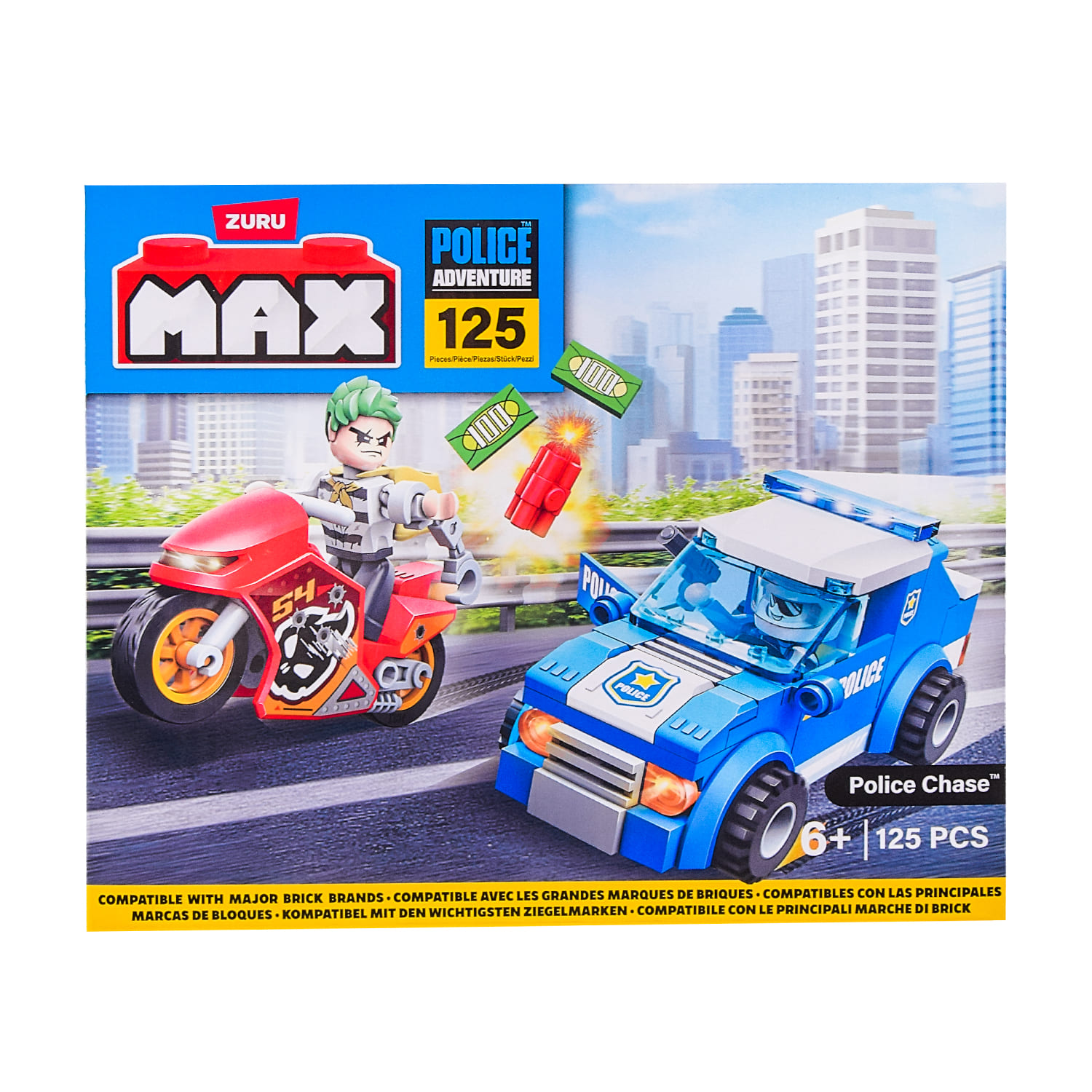 Конструктор Zuru MAX CITY Поліція арт. 83164 (24шт) 125 дет., короб.6*20*17см