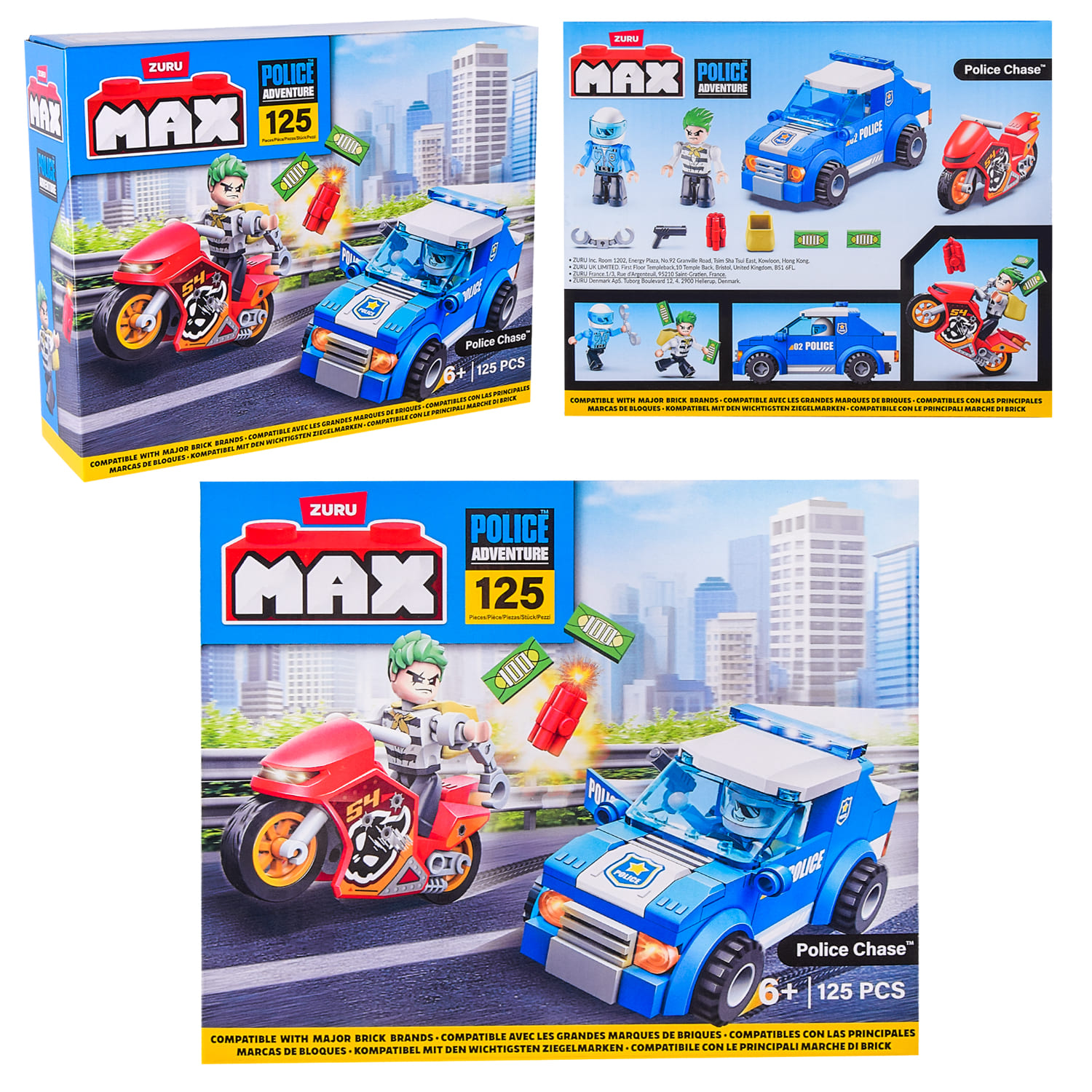 Конструктор Zuru MAX CITY Поліція арт. 83164 (24шт) 125 дет., короб.6*20*17см