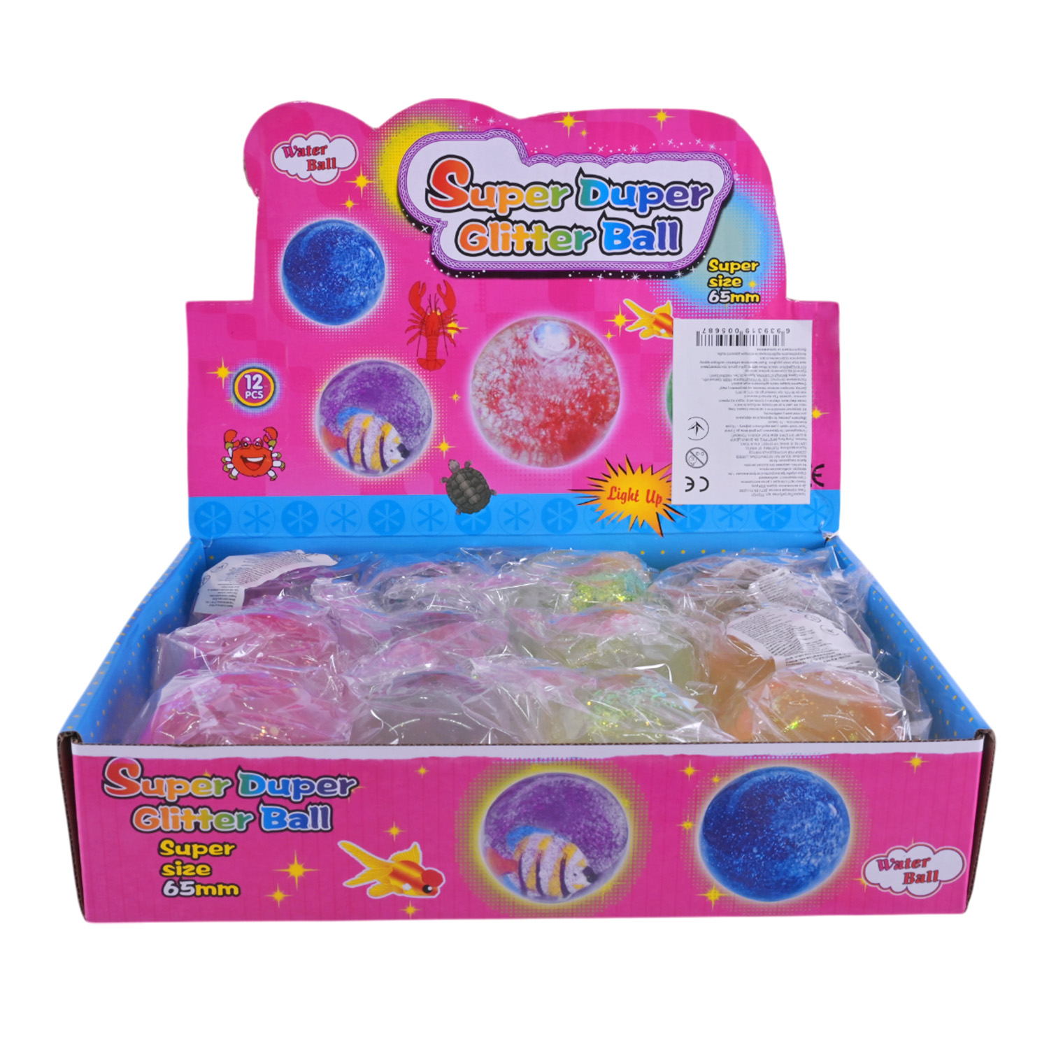 Попрыгунчик арт. PR24121 (192шт) с водой 5,5 см,12 штук в коробке, 4 цвета