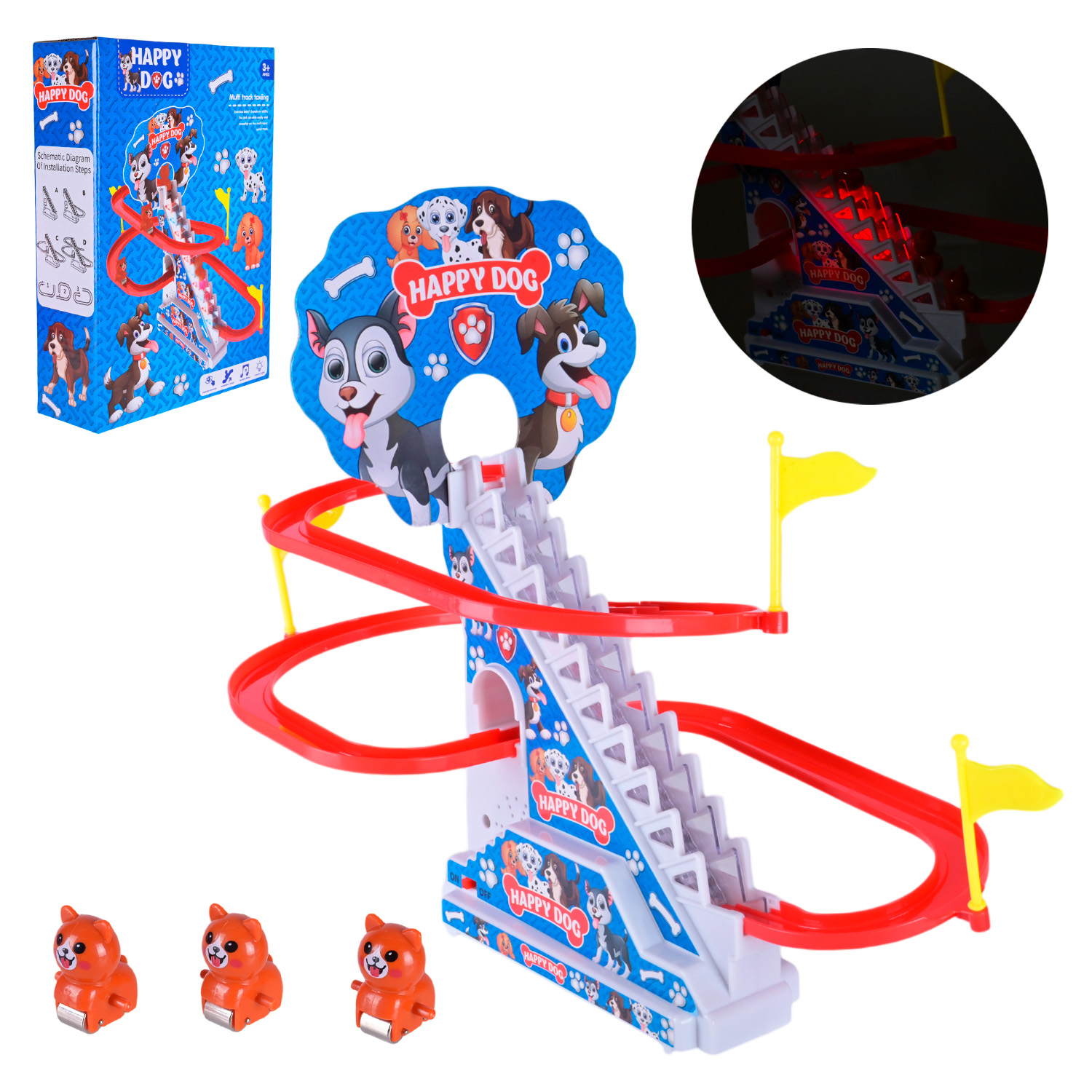 Іграшковий набір арт. 3309 (96шт) батар. світ., звук короб. 17*6*23,7см