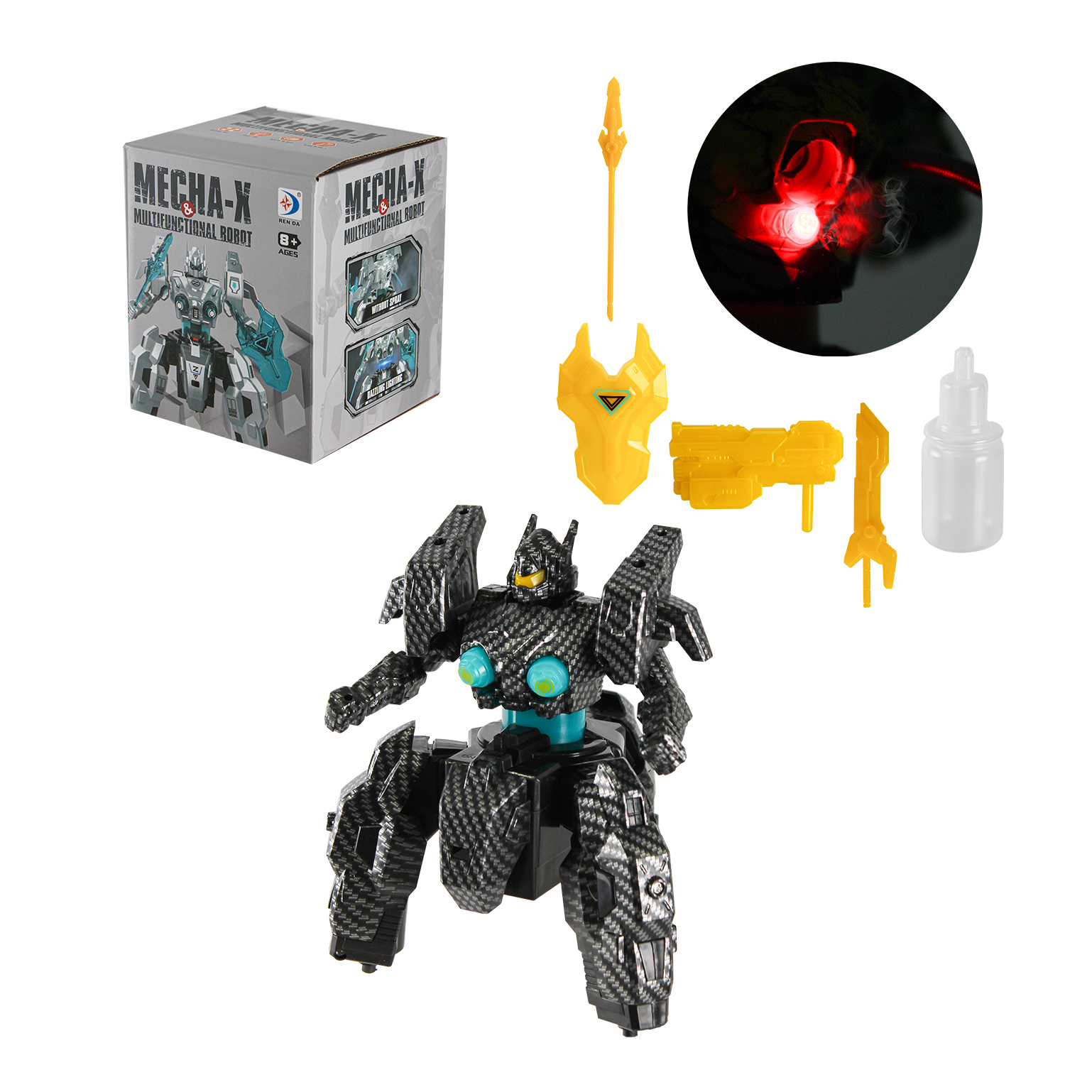 Робот арт. RD028W-2 (72шт) батар.,світ.,звук,короб. 16*13,5*13,5см