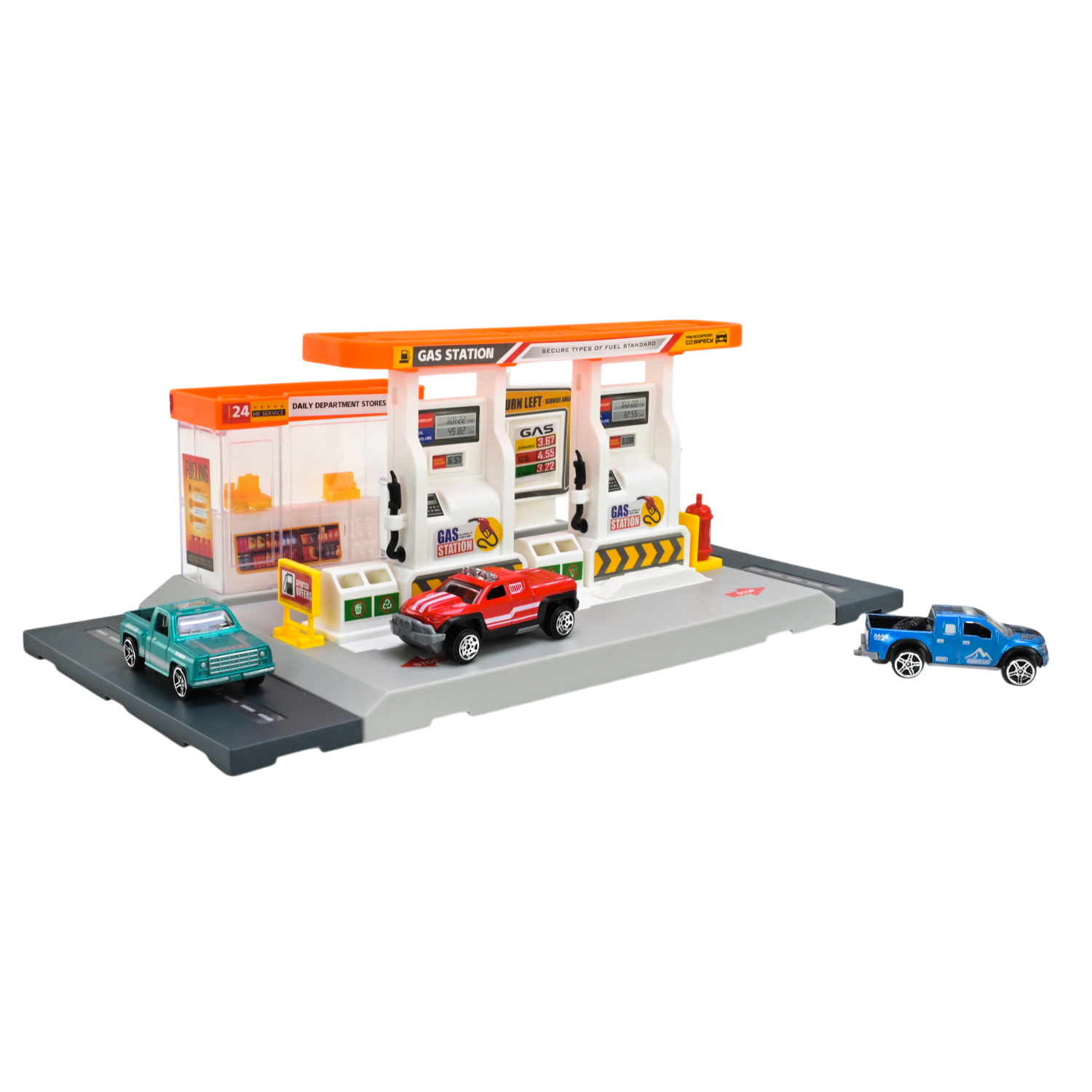Ігровий набір АВТОПРОМ арт. PS005-1 (48шт/2) АЗС, короб. 30*25,5*6см
