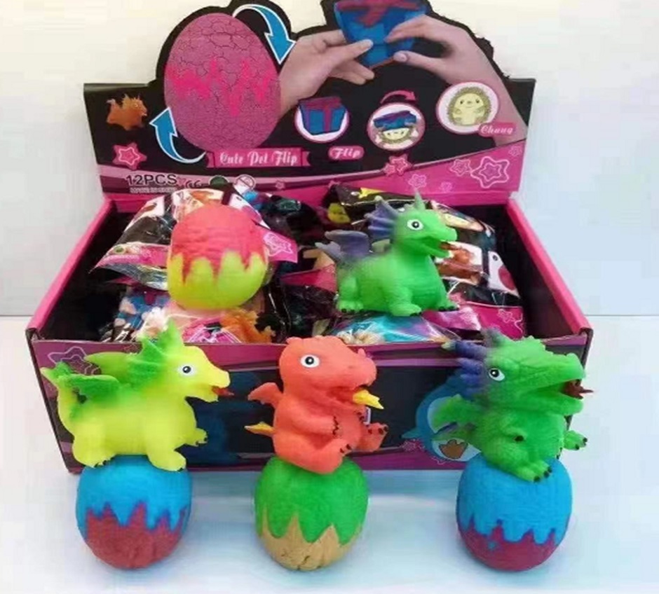 Іграшка-сюрприз арт. AN6712 (288шт) вивернушка- динозаври, 4 види 12шт у дисплей бокс /ціна за шт/