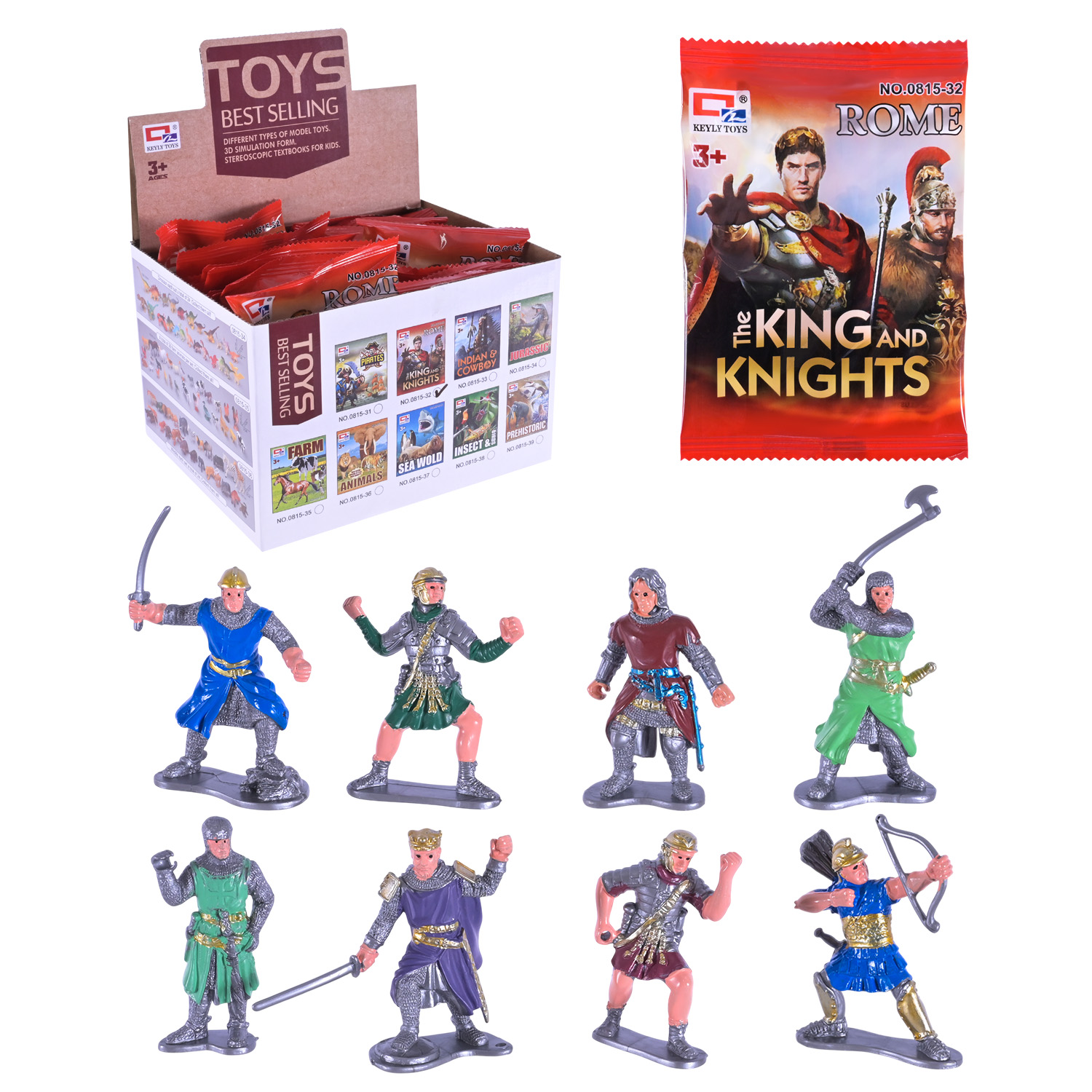 Фігурки лицарів арт. 0815-32 (864шт) 36уп по 24 шт сліп пакет, дисплей бокс 15*15*12см