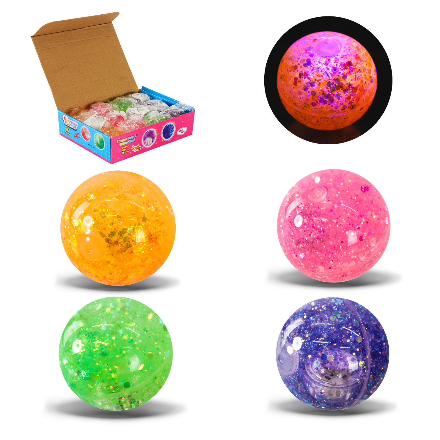 Пострибунчик арт. PR24121 (144шт) з водою 5,5 см, 12дисп по12 штук у коробці, 4 кольори дисплей-боксі 28*20,5*6,5 см, у пакеті/ціна зашт/