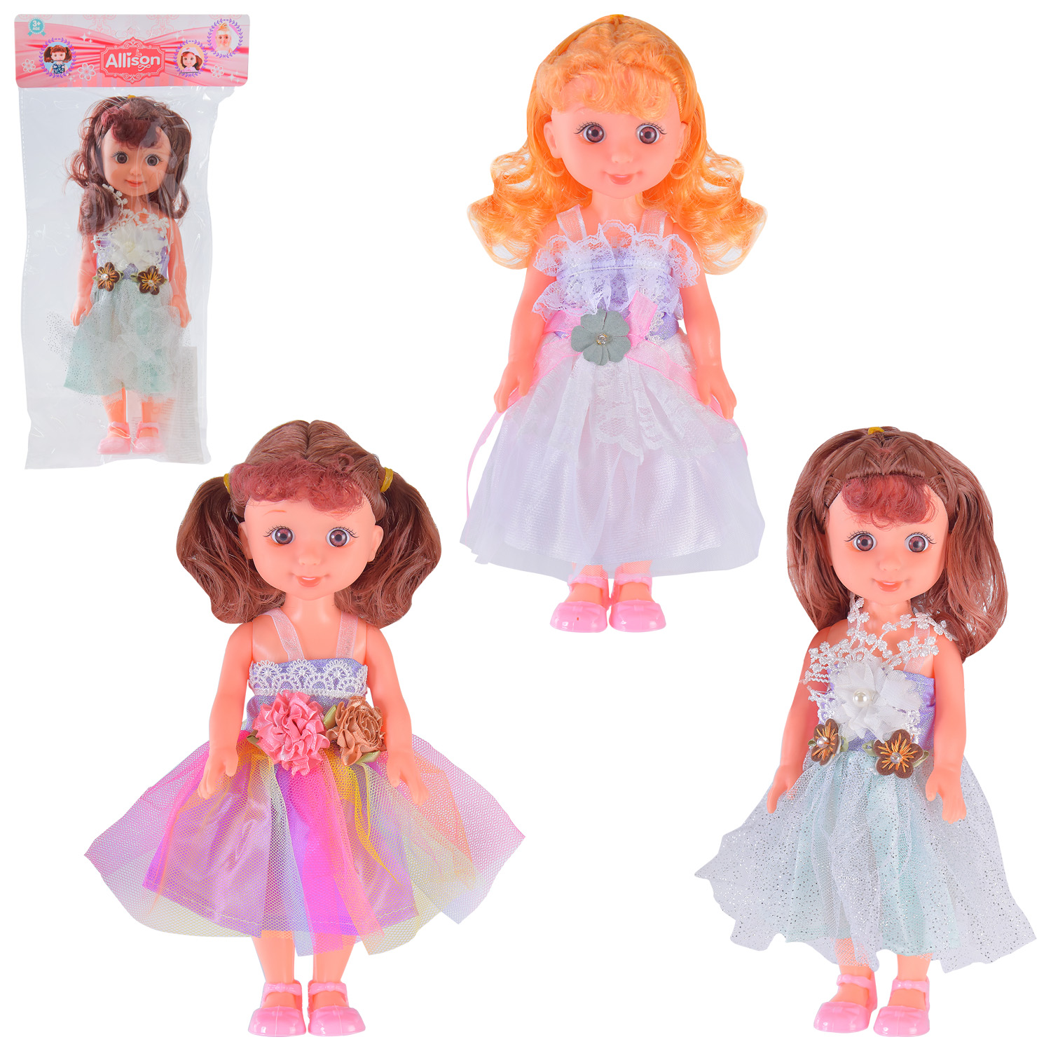 Лялька арт. DZJ3015 (240шт/2) 3 види пакет 10*6,5*25см